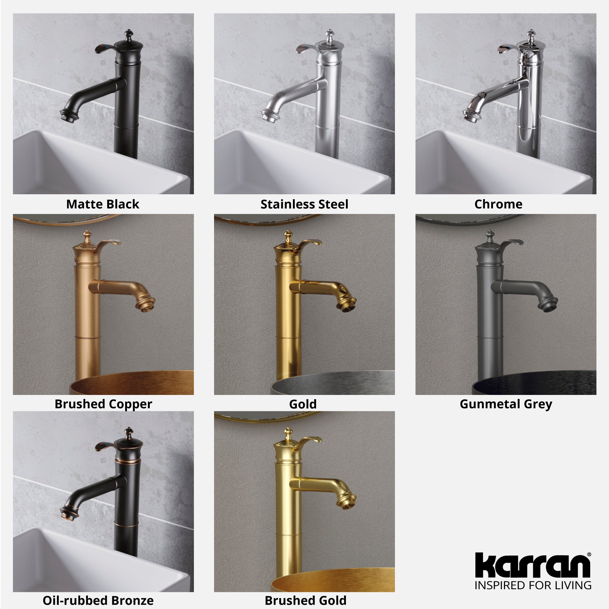 Alternate Image for Karran Vineyard 1.2 GPM Single Lever Handle Lead-free Brass ADA Bathroom Faucet, Vessel, Brushed Copper, KBF472BC