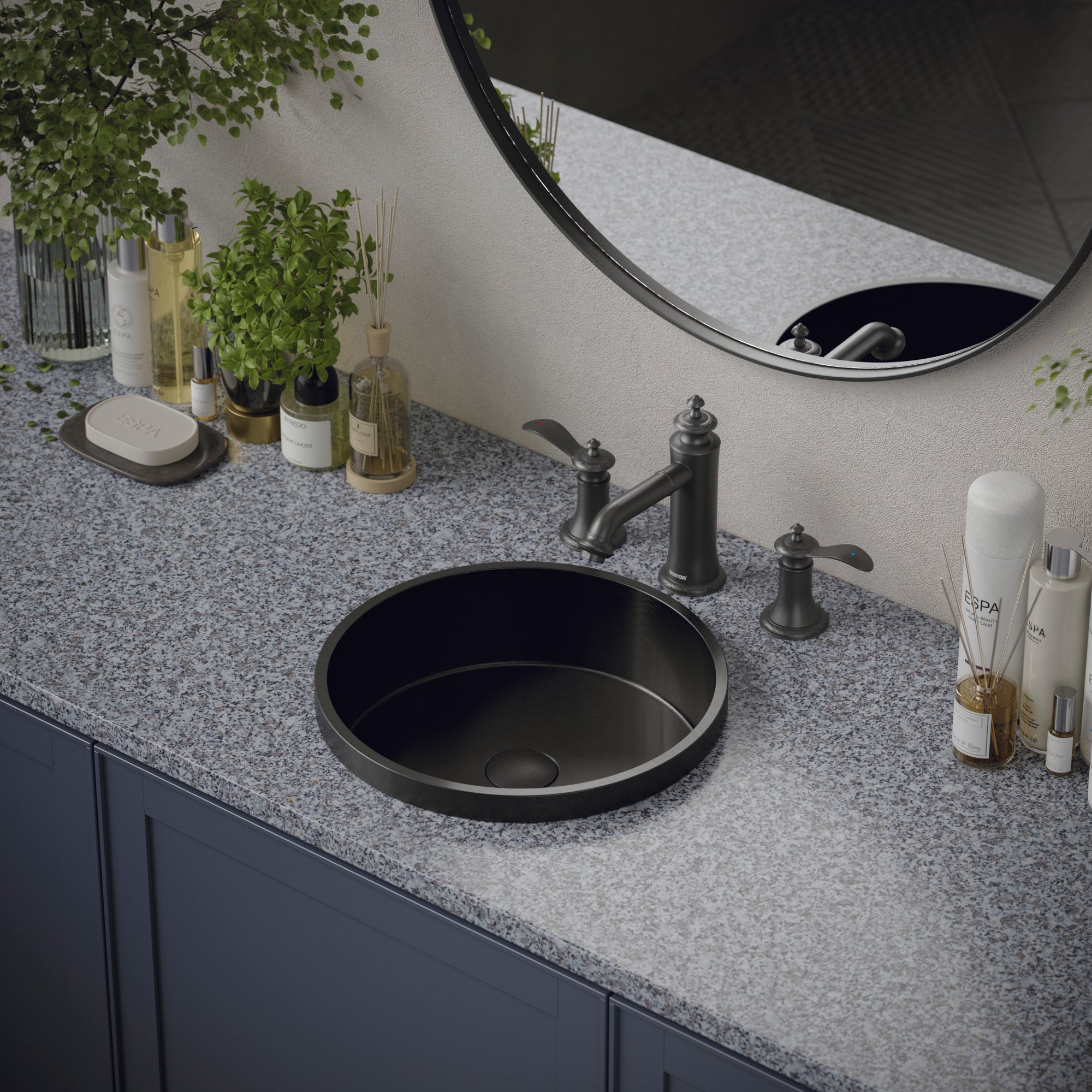 Alternate Image for Karran Vineyard 1.2 GPM Double Lever Handle Lead-free Brass ADA Bathroom Faucet, Widespread, Gunmetal Grey, KBF474GG