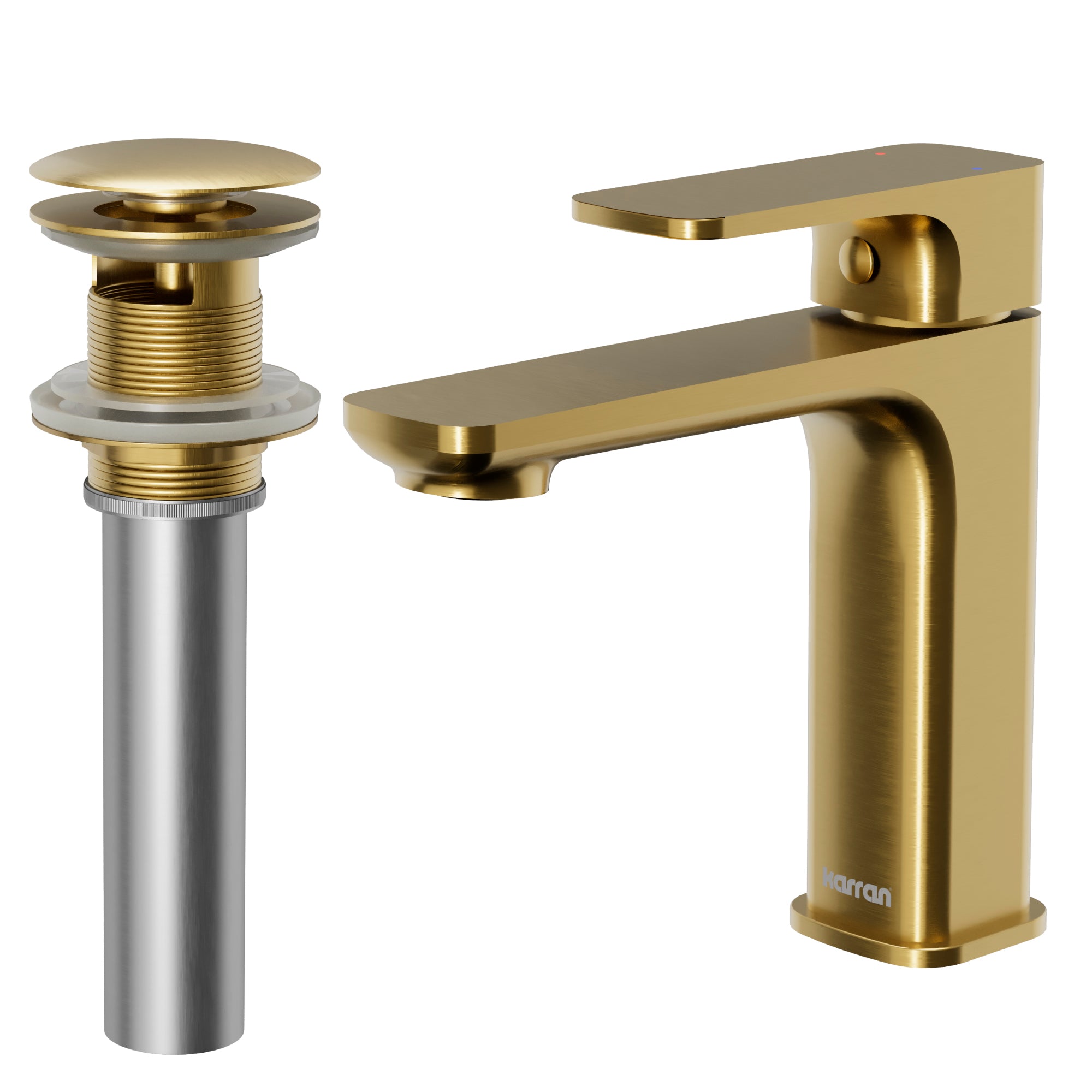 Alternate Image for Karran Venda 1.2 GPM Single Lever Handle Lead-free Brass ADA Bathroom Faucet, Basin, Brushed Gold, KBF510BG