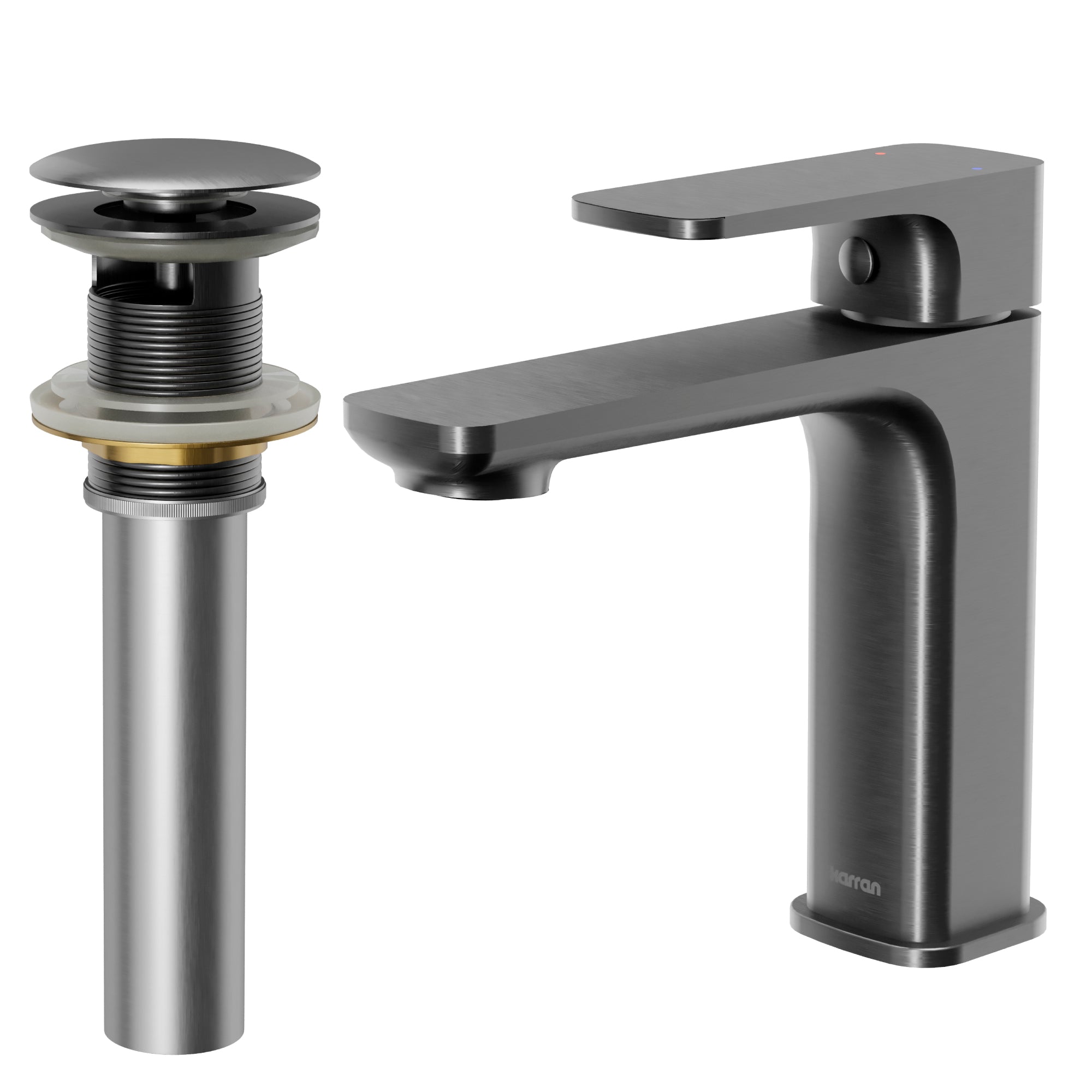 Alternate Image for Karran Venda 1.2 GPM Single Lever Handle Lead-free Brass ADA Bathroom Faucet, Basin, Gunmetal Grey, KBF510GG