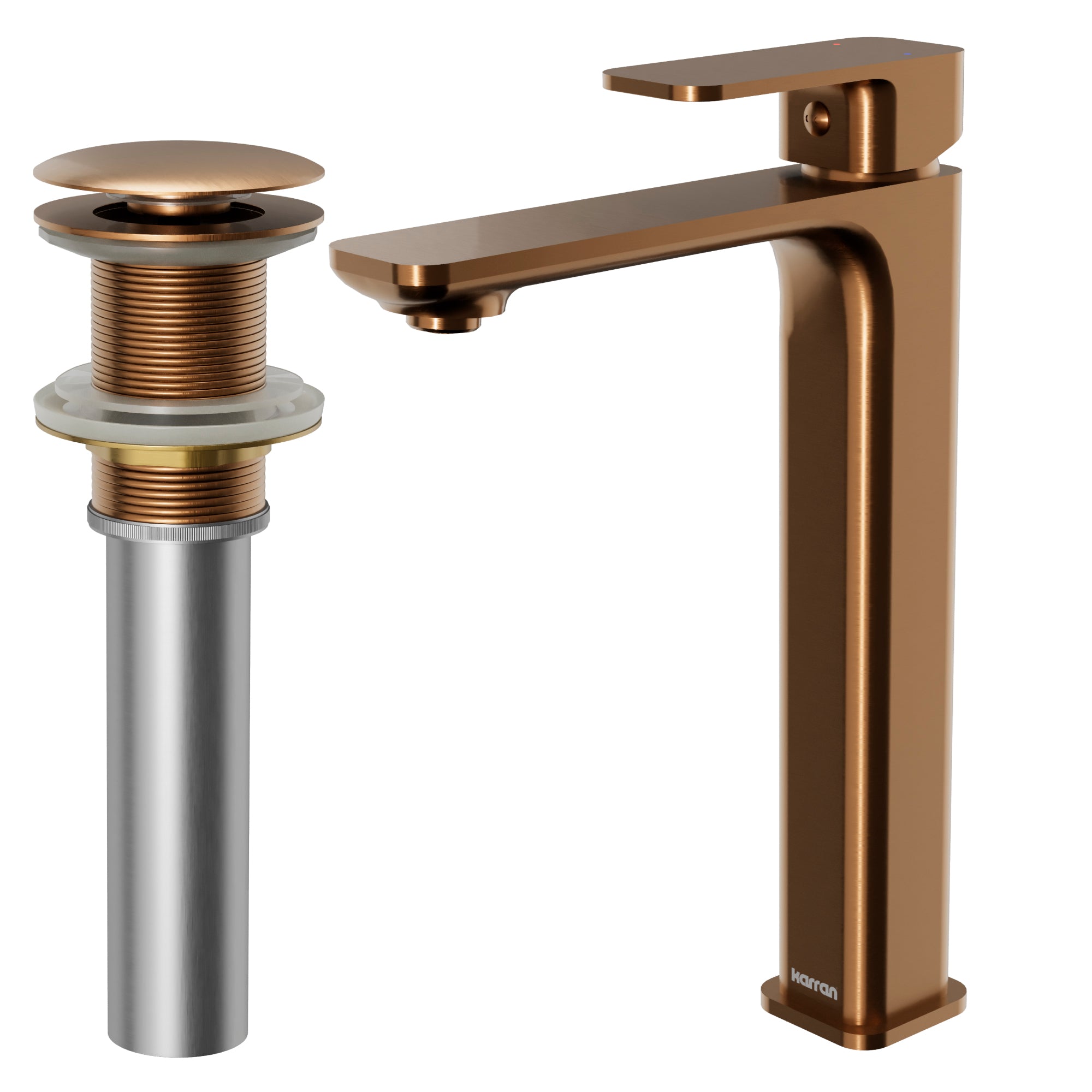 Alternate Image for Karran Venda 1.2 GPM Single Lever Handle Lead-free Brass ADA Bathroom Faucet, Vessel, Brushed Copper, KBF512BC