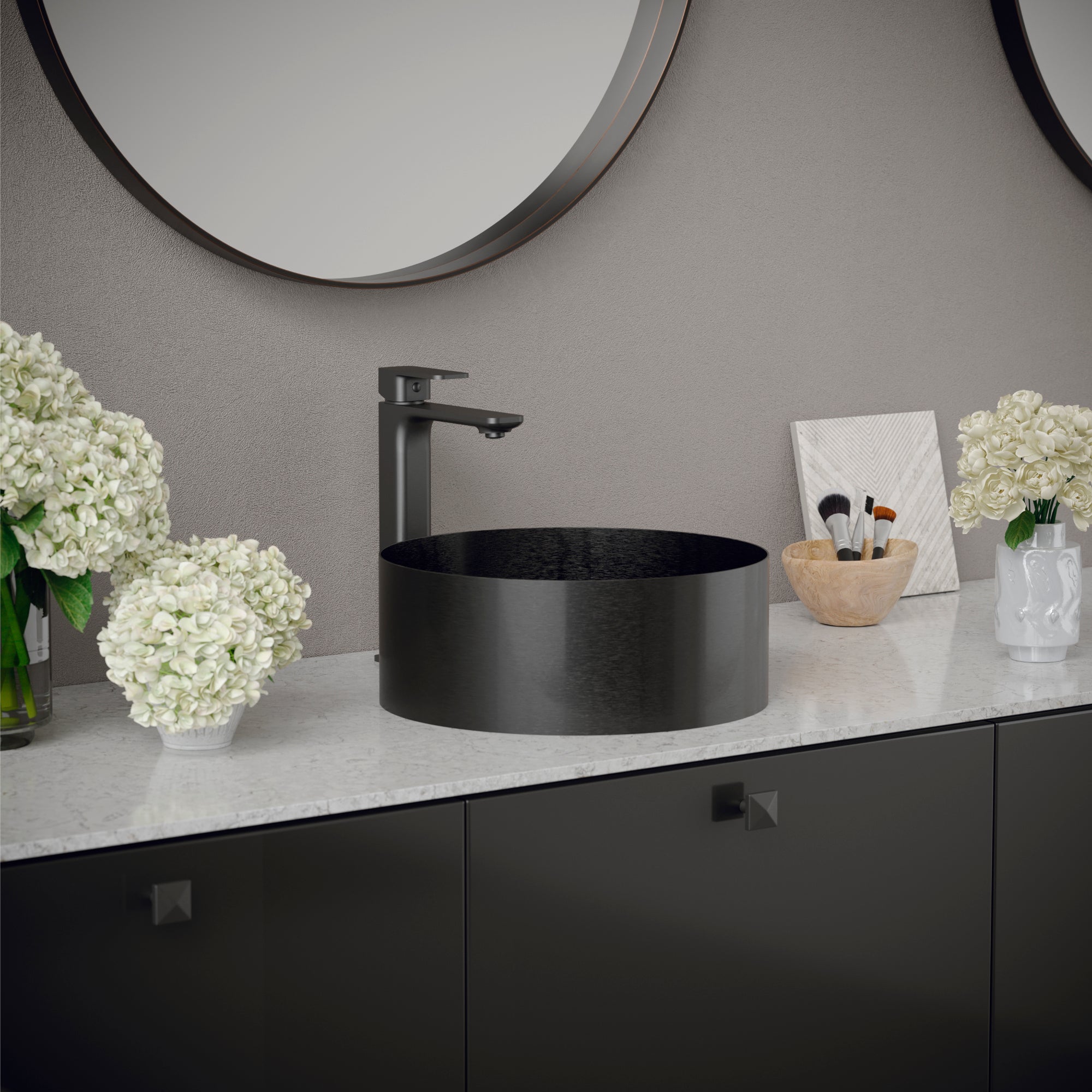 Alternate Image for Karran Venda 1.2 GPM Single Lever Handle Lead-free Brass ADA Bathroom Faucet, Vessel, Gunmetal Grey, KBF512GG