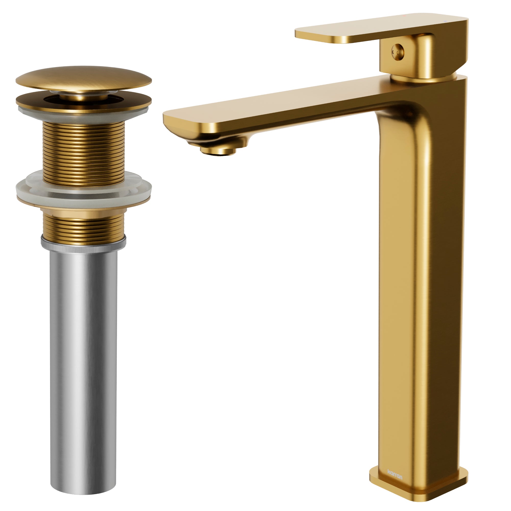 Alternate Image for Karran Venda 1.2 GPM Single Lever Handle Lead-free Brass ADA Bathroom Faucet, Vessel, Gold, KBF512G