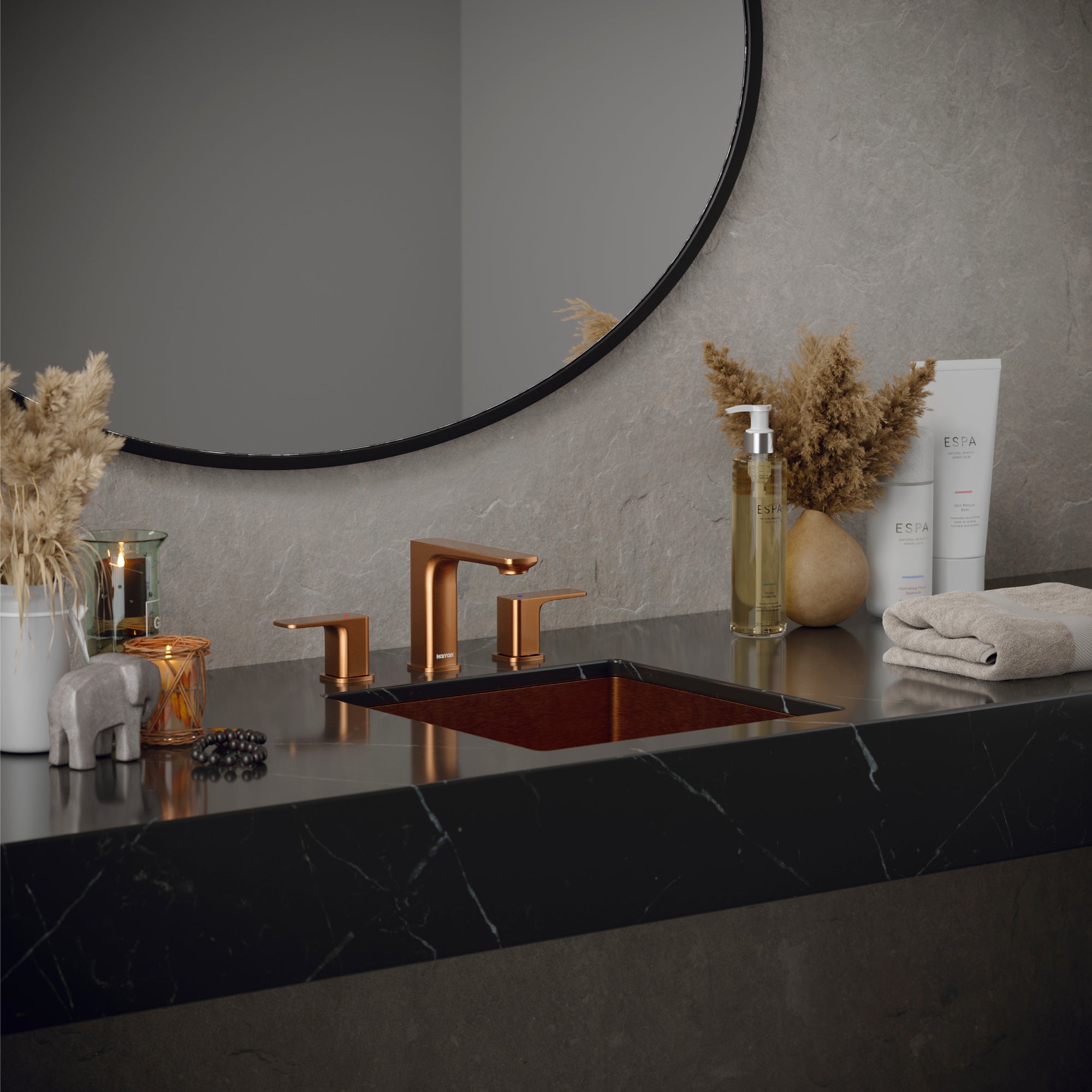 Alternate Image for Karran Venda 1.2 GPM Double Lever Handle Lead-free Brass ADA Bathroom Faucet, Widespread, Brushed Copper, KBF514BC