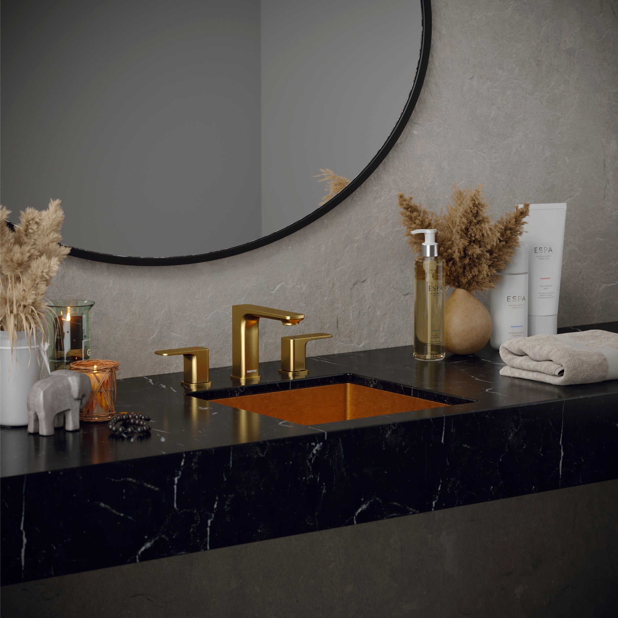 Alternate Image for Karran Venda 1.2 GPM Double Lever Handle Lead-free Brass ADA Bathroom Faucet, Widespread, Brushed Gold, KBF514BG