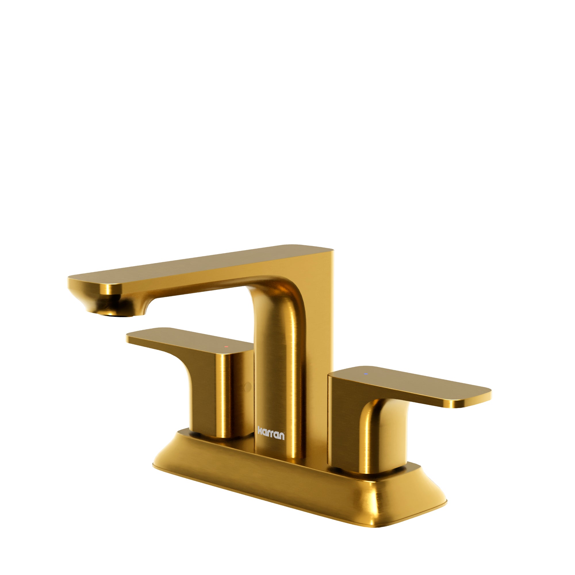 Karran Venda 1.2 GPM Double Lever Handle Lead-free Brass ADA Bathroom Faucet, Centerset, Gold, KBF516G