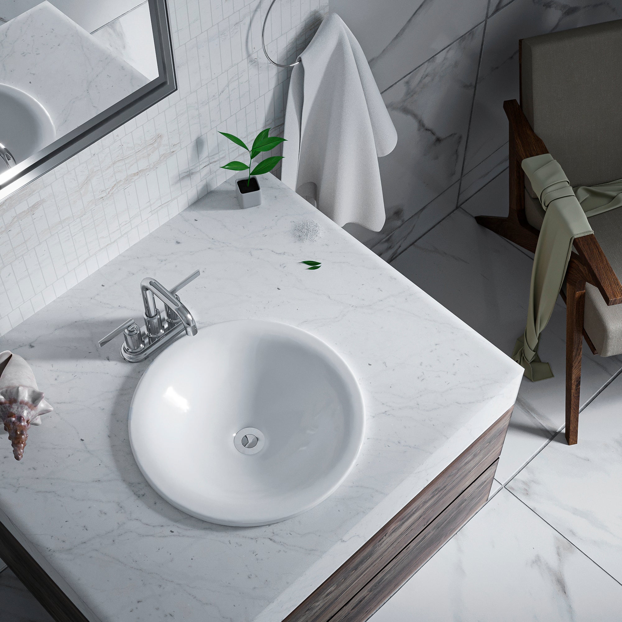 Alternate Image for Karran Gillingham 1.2 GPM Double Lever Handle Lead-free Brass ADA Bathroom Faucet, Centerset, Chrome, KBF536C