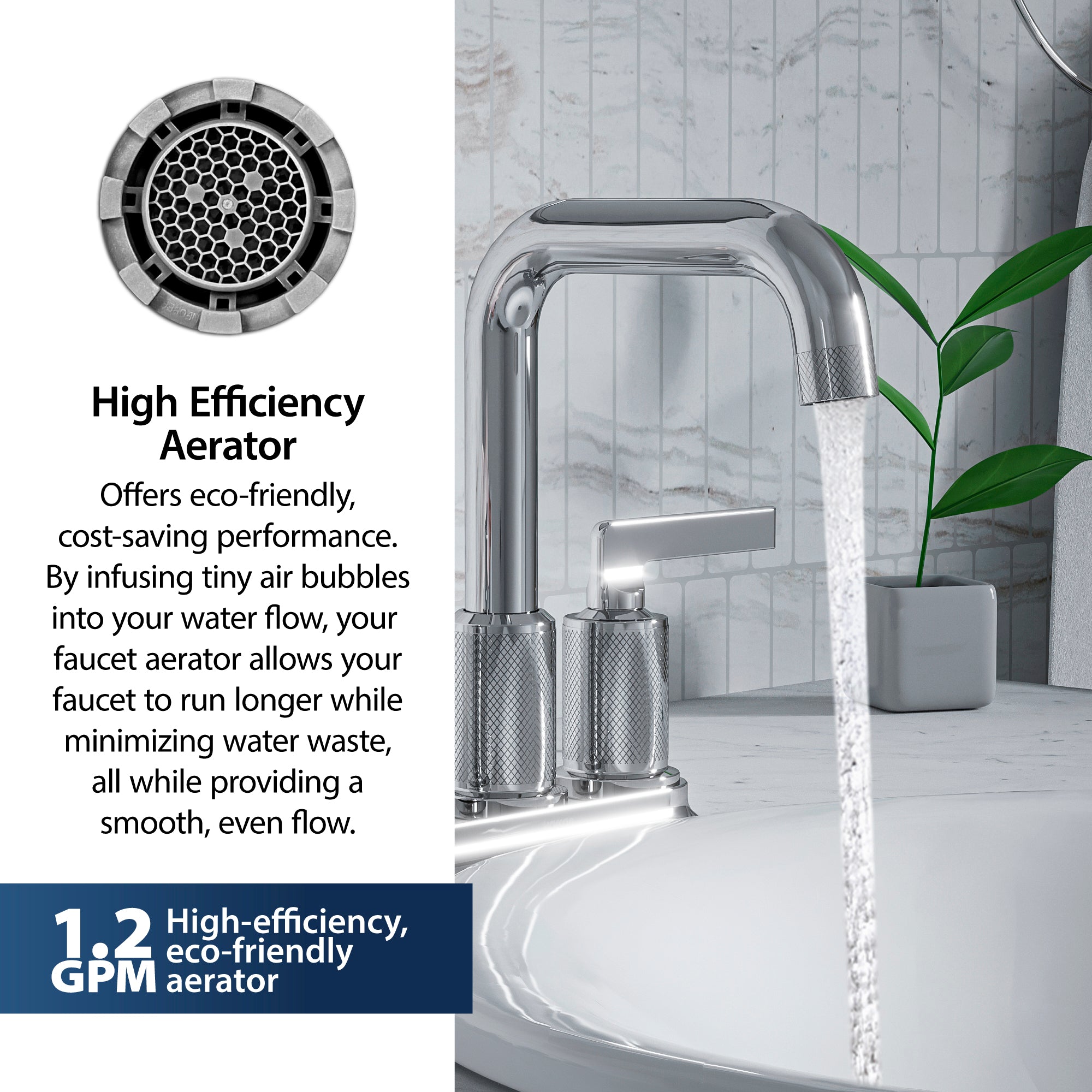 Alternate Image for Karran Gillingham 1.2 GPM Double Lever Handle Lead-free Brass ADA Bathroom Faucet, Centerset, Chrome, KBF536C