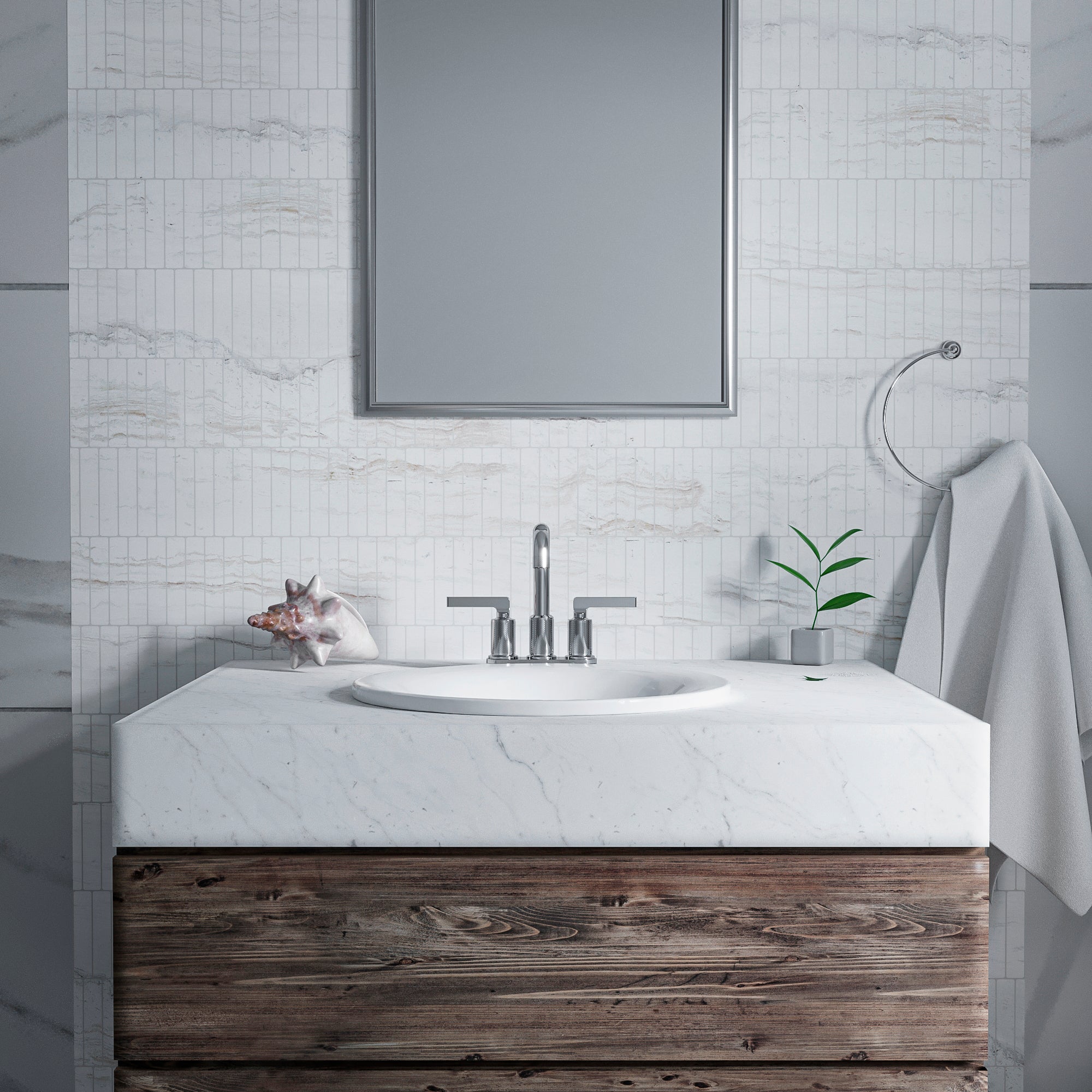 Alternate Image for Karran Gillingham 1.2 GPM Double Lever Handle Lead-free Brass ADA Bathroom Faucet, Centerset, Chrome, KBF536C