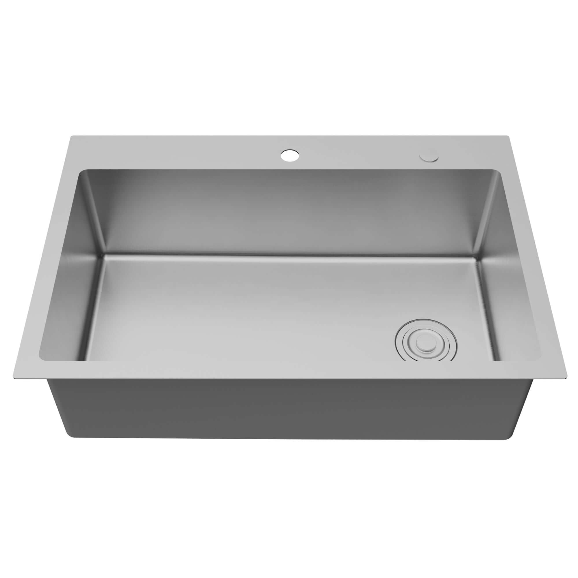 Alternate Image for Karran Fusion 33" Drop In/Topmount Stainless Steel Kitchen Sink with Accessories, 16 Gauge, TMSB3331-PK1