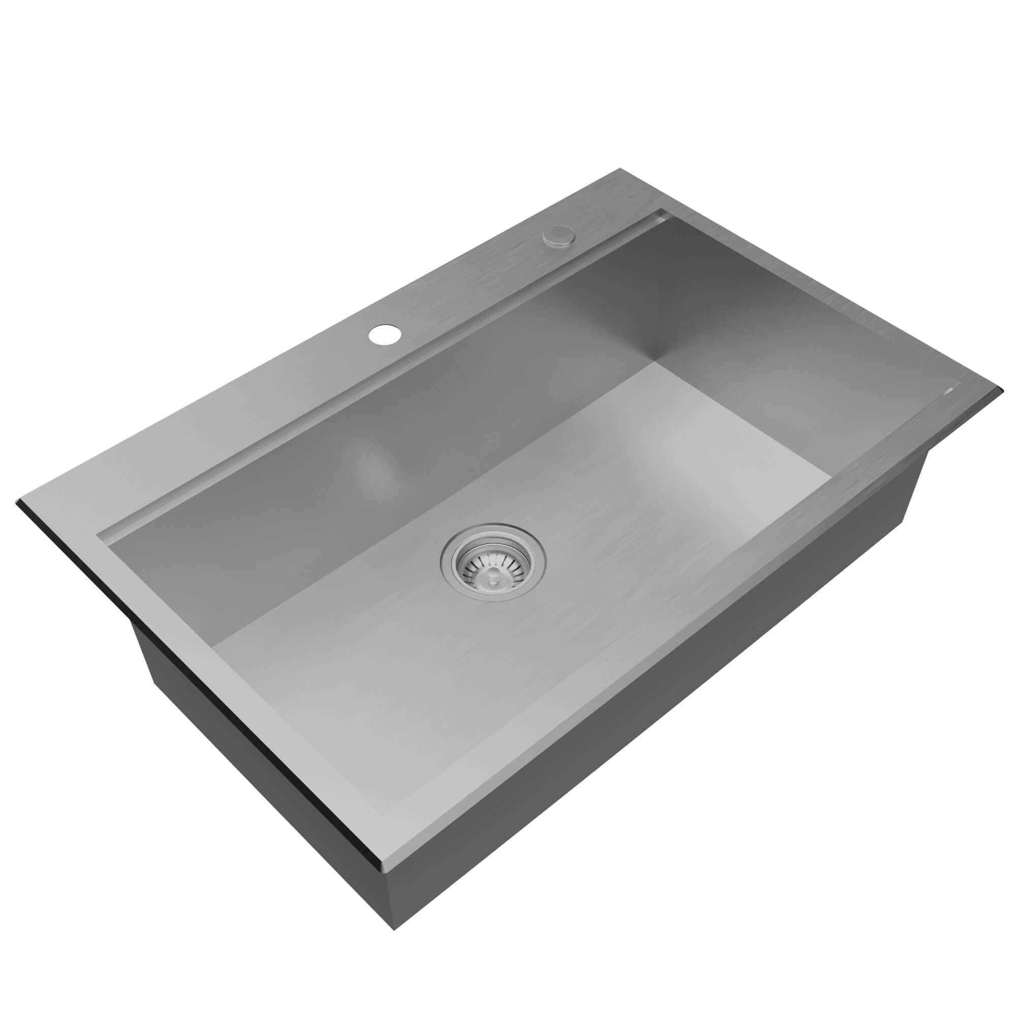 Alternate Image for Karran Fusion 33" Drop In/Topmount Stainless Steel Workstation Kitchen Sink with Accessories, 18 Gauge, WSTMSB3323-PK1