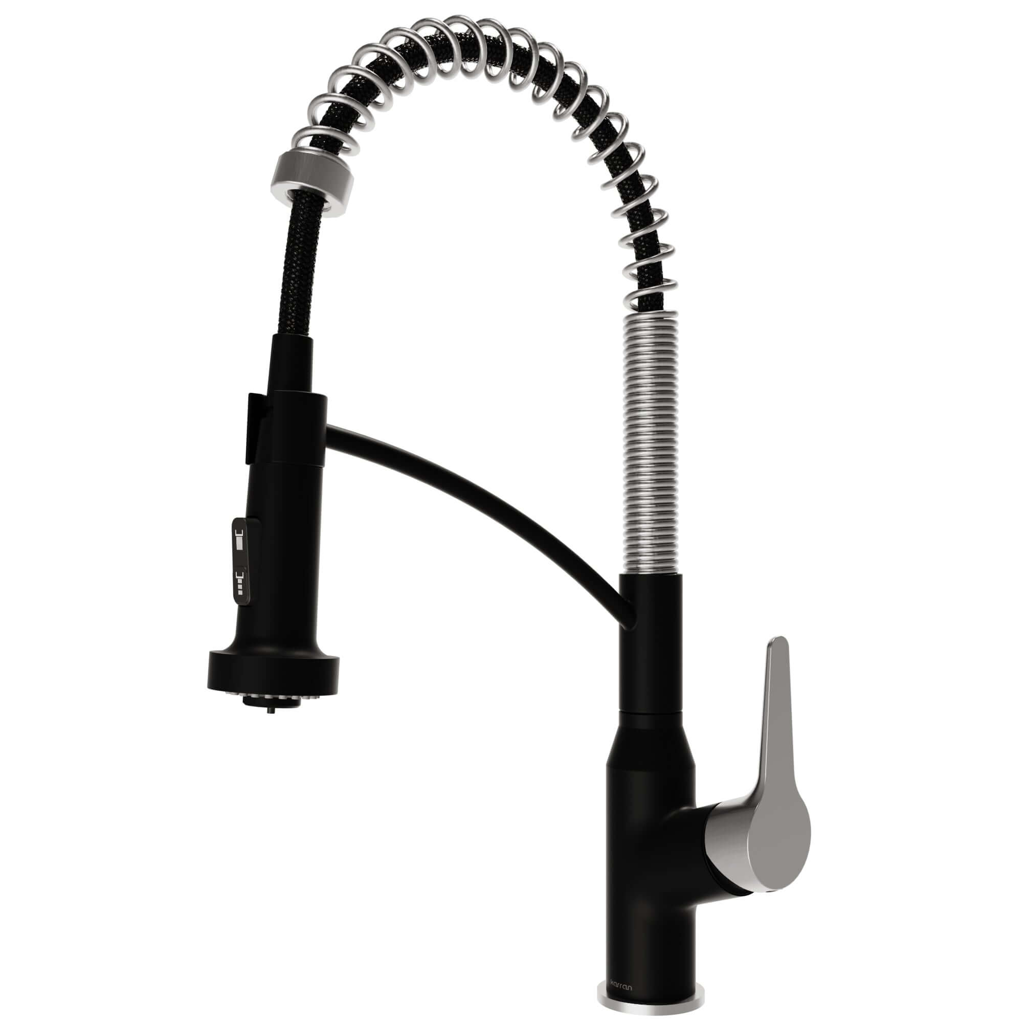 Alternate Image for Karran Scottsdale 1.8 GPM Single Lever Handle Lead-free Brass ADA Kitchen Faucet, Pull-Down, Matte Black & Spot-Free Stainless Steel, KKF210MBSFSS