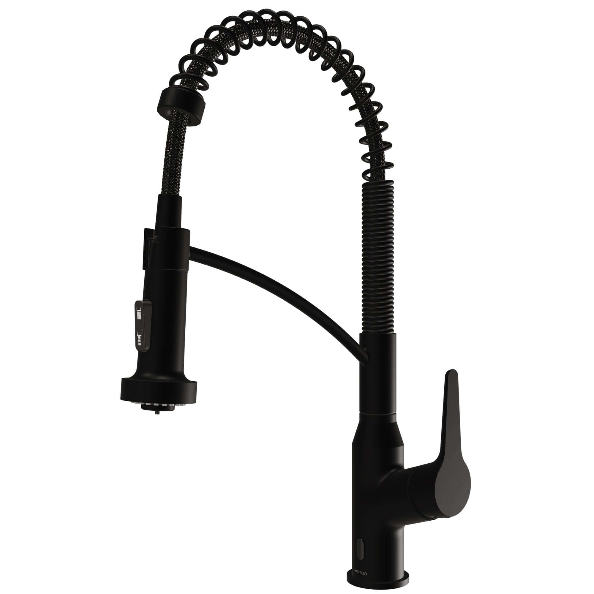 Main Image of Karran Alston 1.8 GPM Single Lever Handle Lead-free Brass ADA Touchless Kitchen Faucet, Pull-Down, Matte Black, KKF215MB