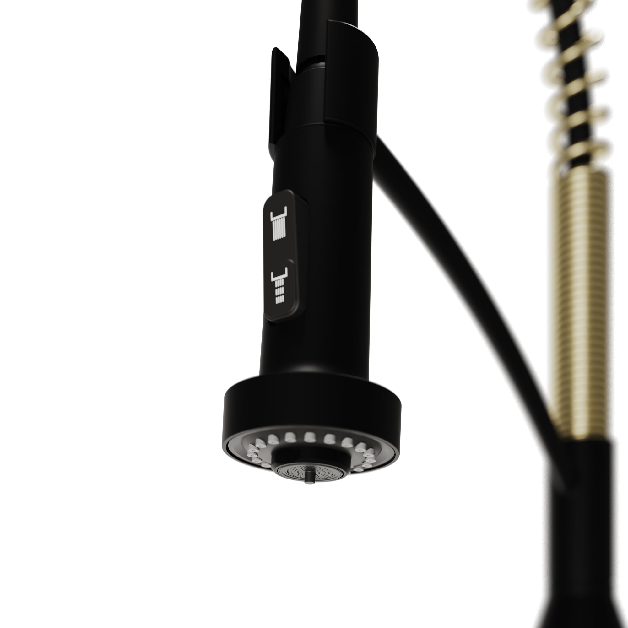 Alternate Image for Karran Scottsdale 1.8 GPM Single Lever Handle Lead-free Brass ADA Kitchen Faucet, Pull-Down, Matte Black & Spot-Free Brushed Gold, KKF210MBSFBG