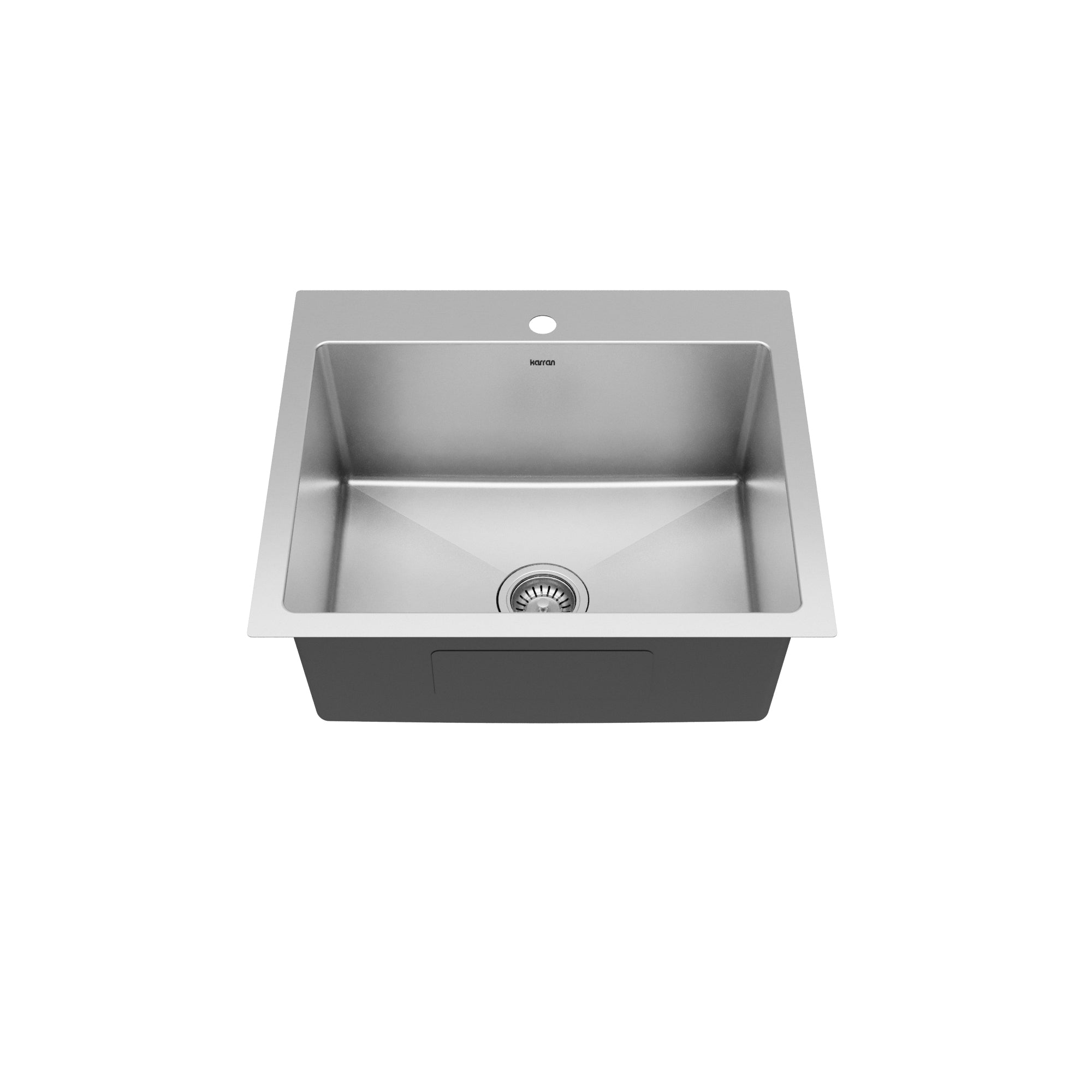 Alternative View of Karran 25" Drop In/Topmount Stainless Steel Kitchen Sink with Accessories, 16 Gauge, EL-30-PK1