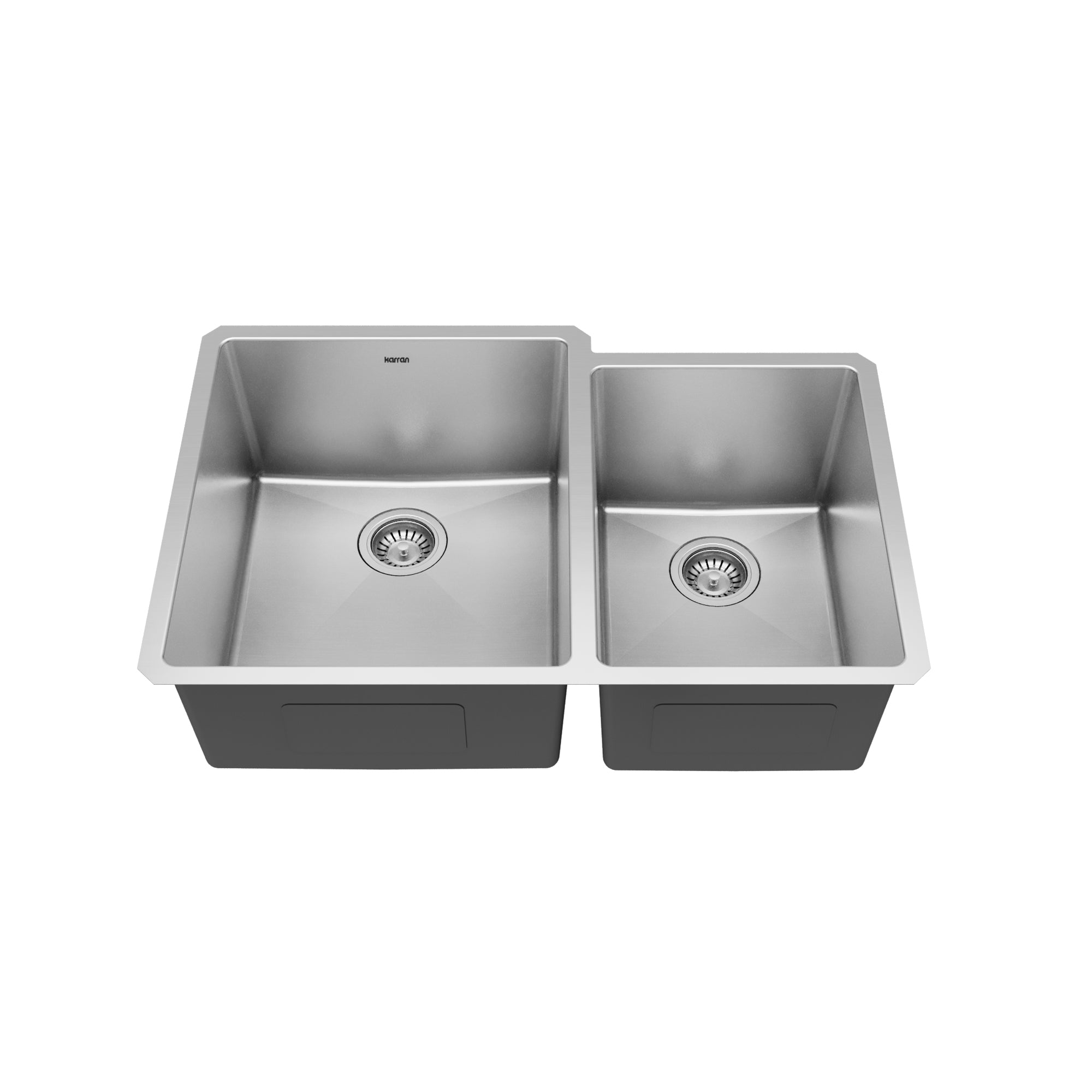 Alternative View of Karran Elite 33" Undermount Stainless Steel Kitchen Sink with Accessories, 60/40 Double Bowl, 16 Gauge, EL-78R-PK1