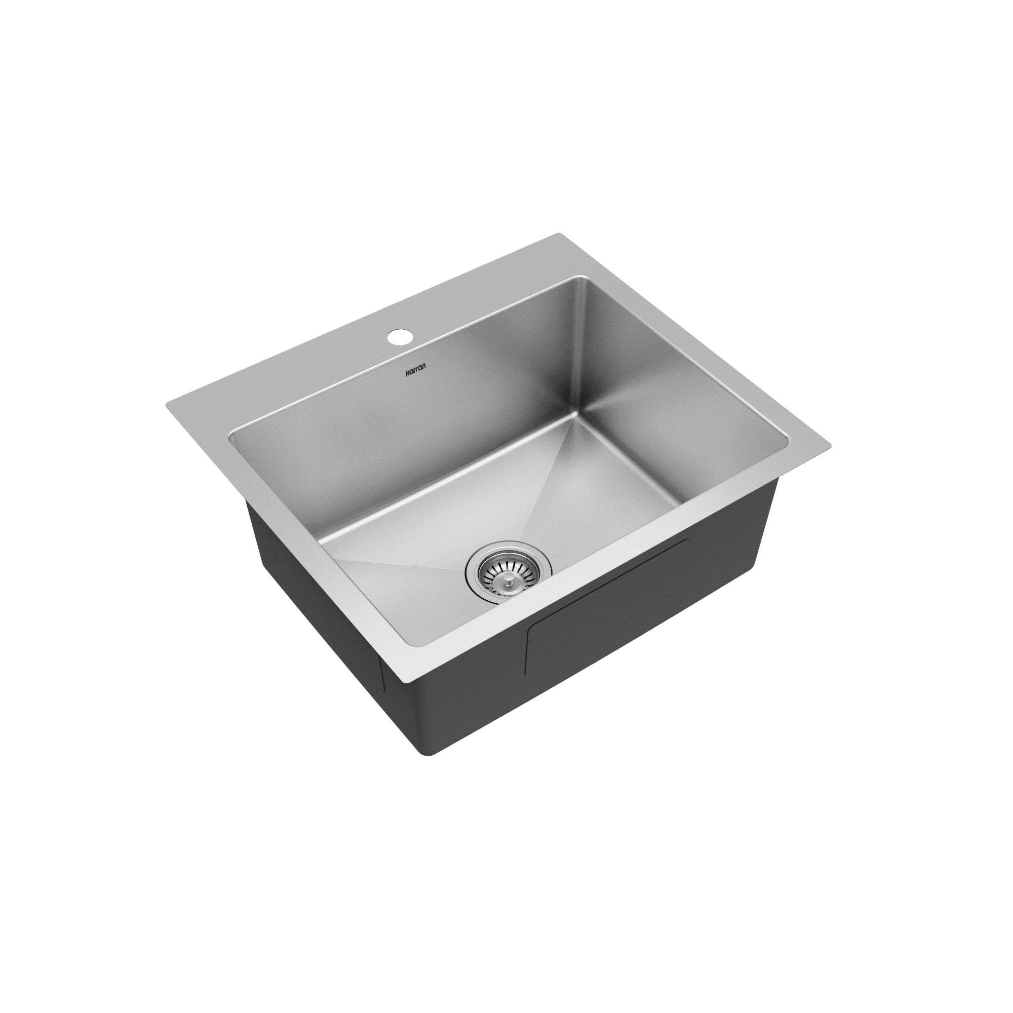Alternative View of Karran 25" Drop In/Topmount Stainless Steel Kitchen Sink with Accessories, 16 Gauge, EL-30-PK1