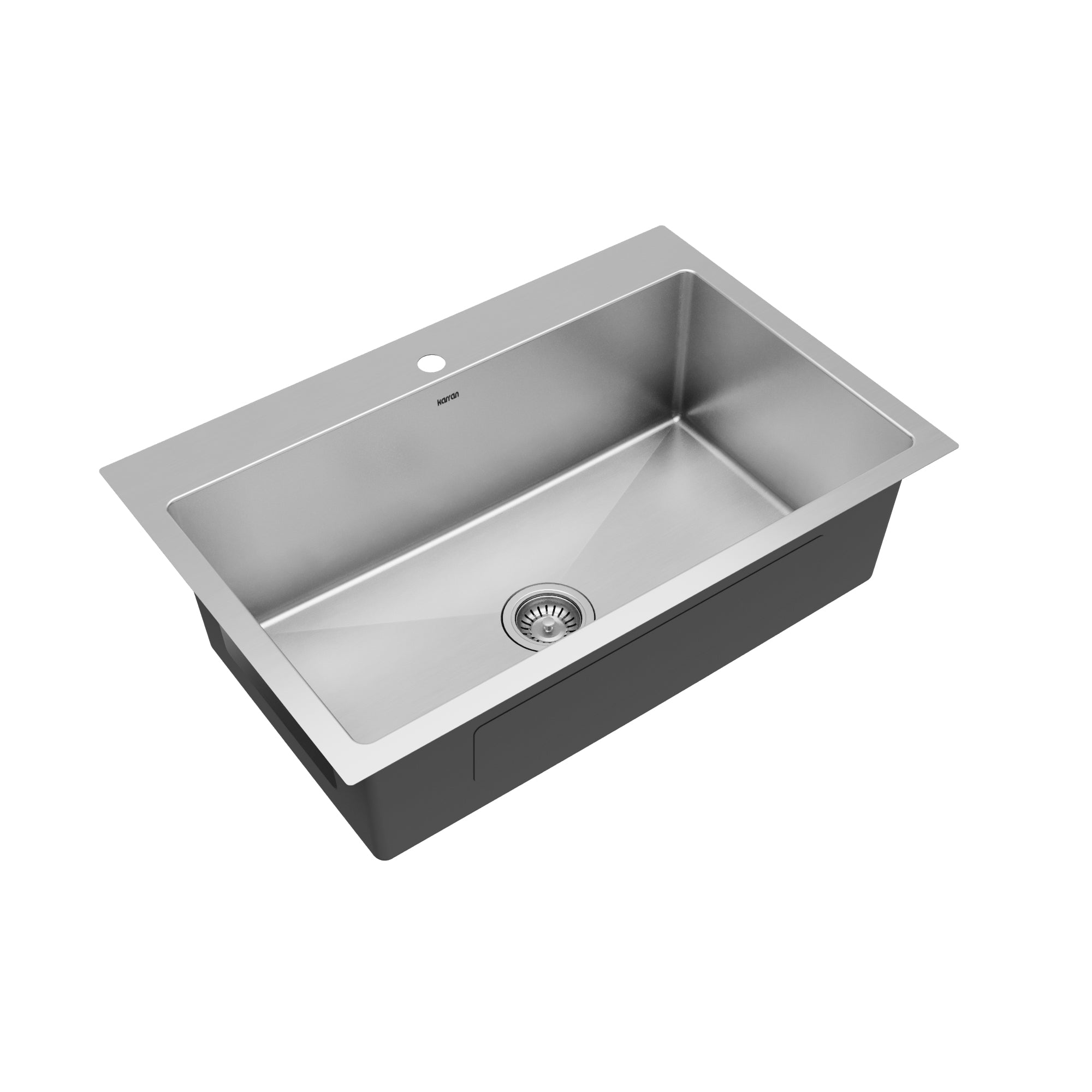 Alternative View of Karran 33" Drop In/Topmount Stainless Steel Kitchen Sink, 16 Gauge, EL-33-PK1
