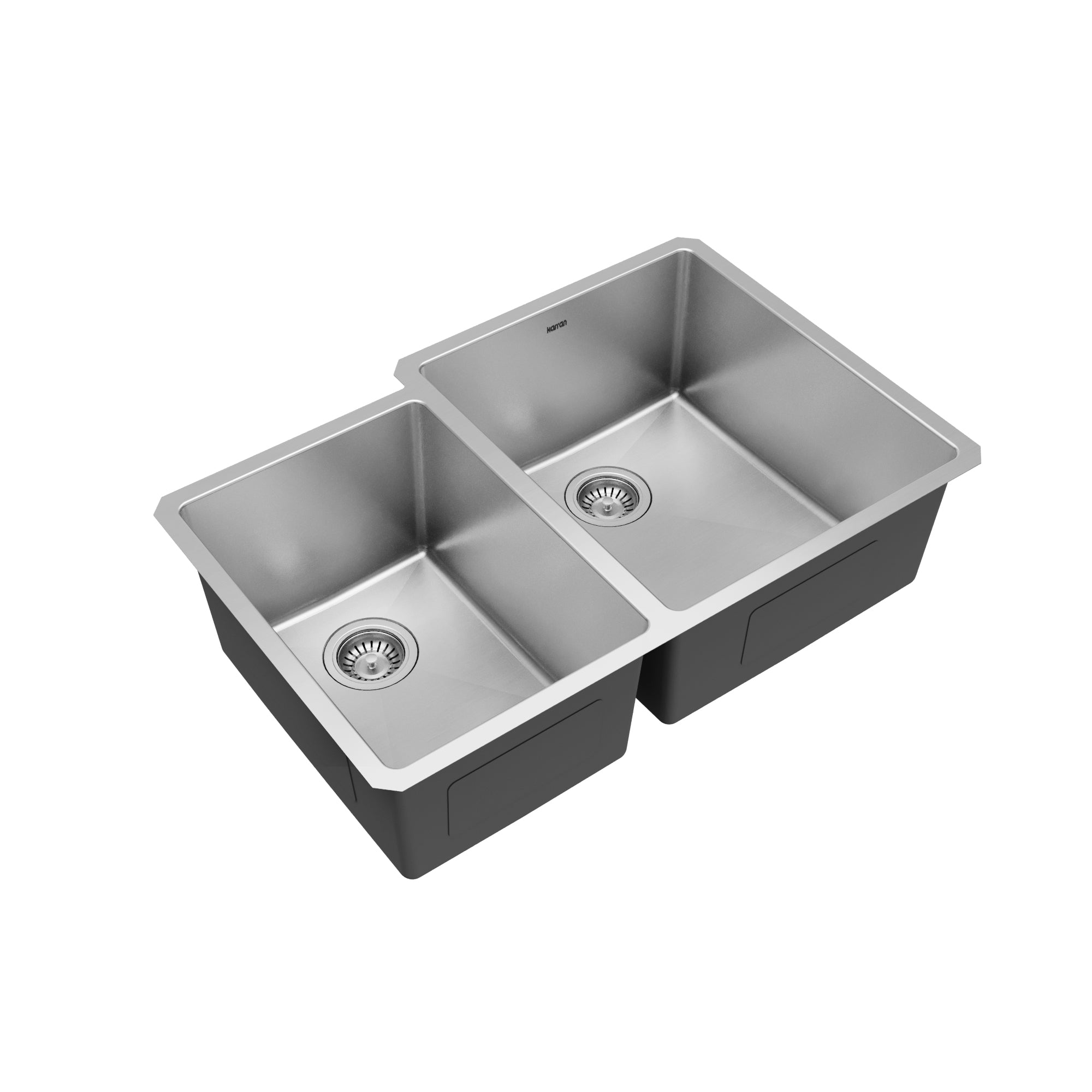 Alternative View of Karran Elite 33" Undermount Stainless Steel Kitchen Sink with Accessories, 40/60 Double Bowl, 16 Gauge, EL-78L-PK1