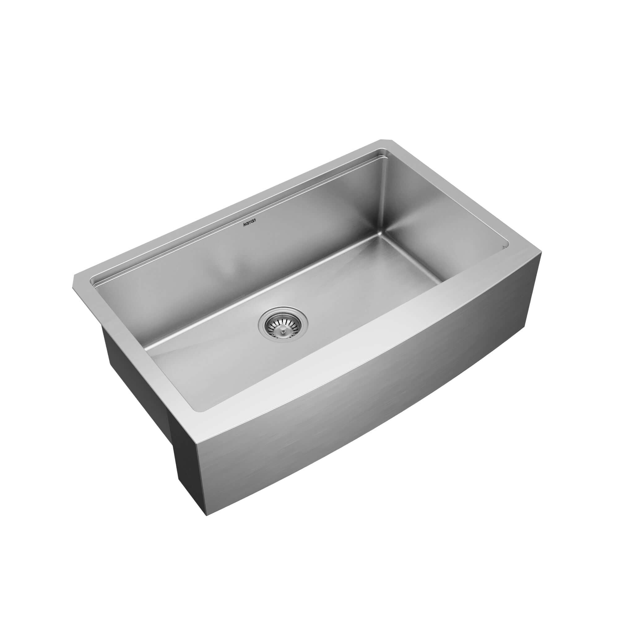 Alternative View of Karran Elite Workstation 33" Stainless Steel Workstation Farmhouse Sink with Accessories, 16 Gauge, WSA-45-PK1
