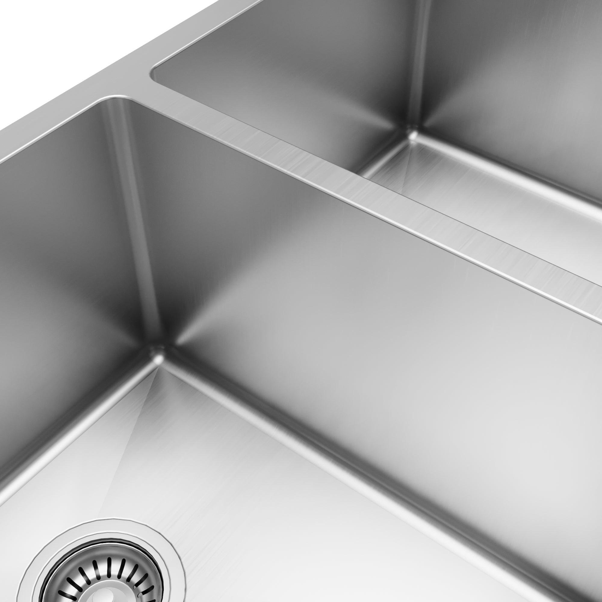 Alternative View of Karran 32" Undermount Stainless Steel Kitchen Sink, 50/50 Double Bowl, 16 Gauge, EL-76-PK1