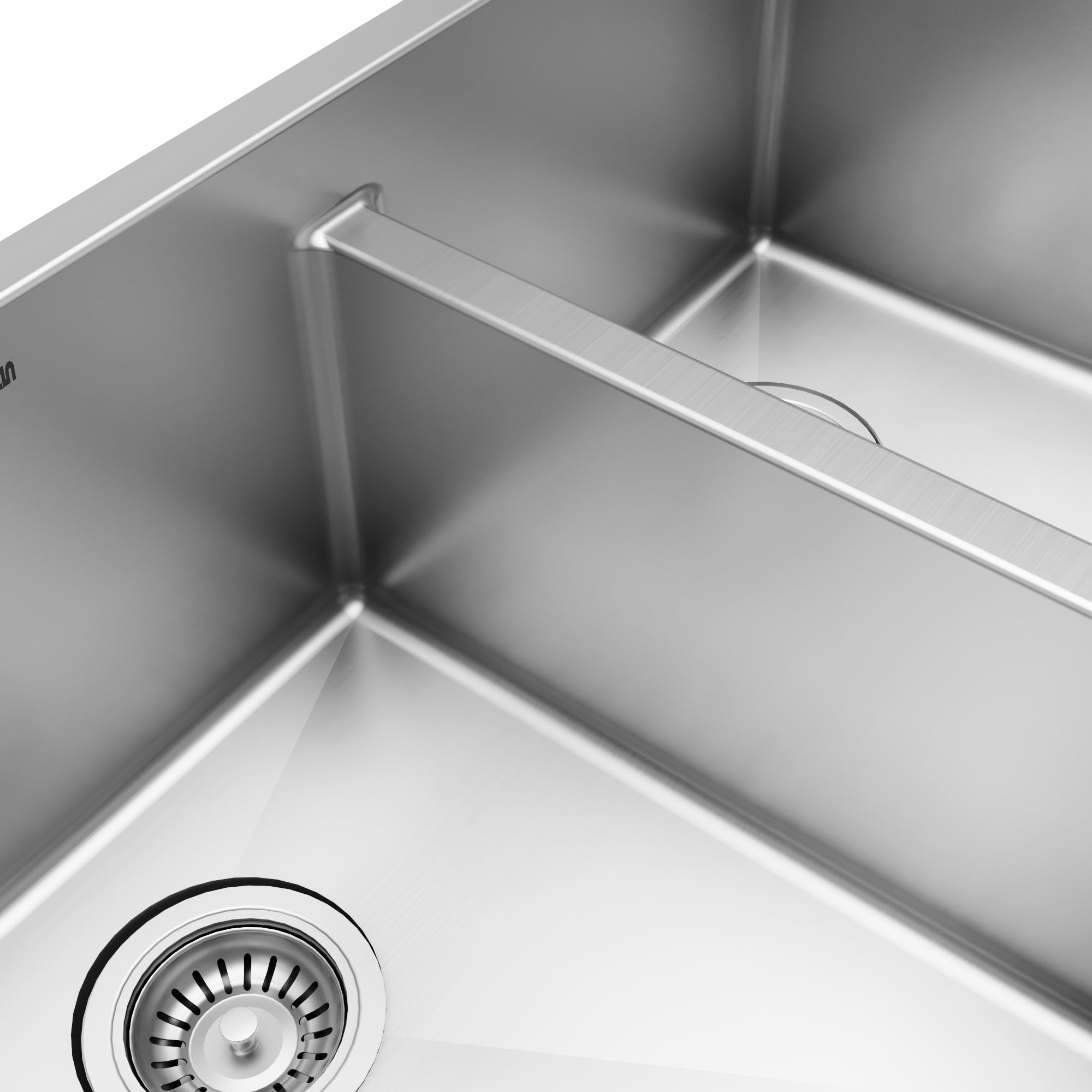 Alternative View of Karran 32" Undermount Stainless Steel Kitchen Sink with Accessories, 60/40 Double Bowl, 16 Gauge, EL-77-PK1