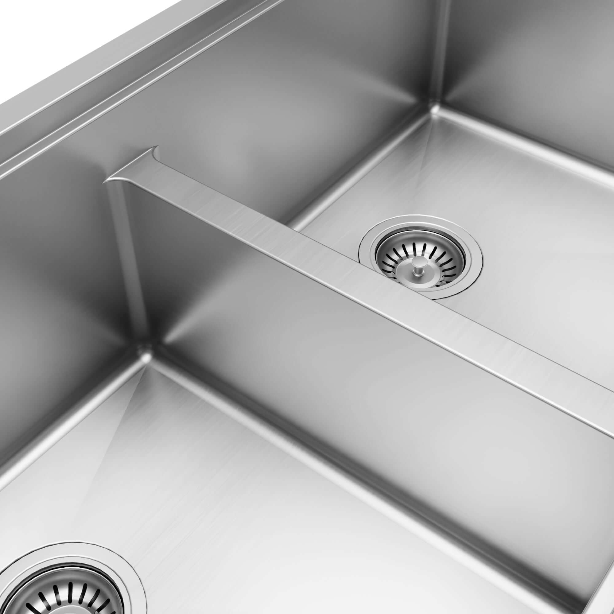 Alternative View of Karran Elite Workstation 36" Stainless Steel Workstation Farmhouse Sink with Accessories, 50/50 Double Bowl, 16 Gauge, WSA-48-PK1