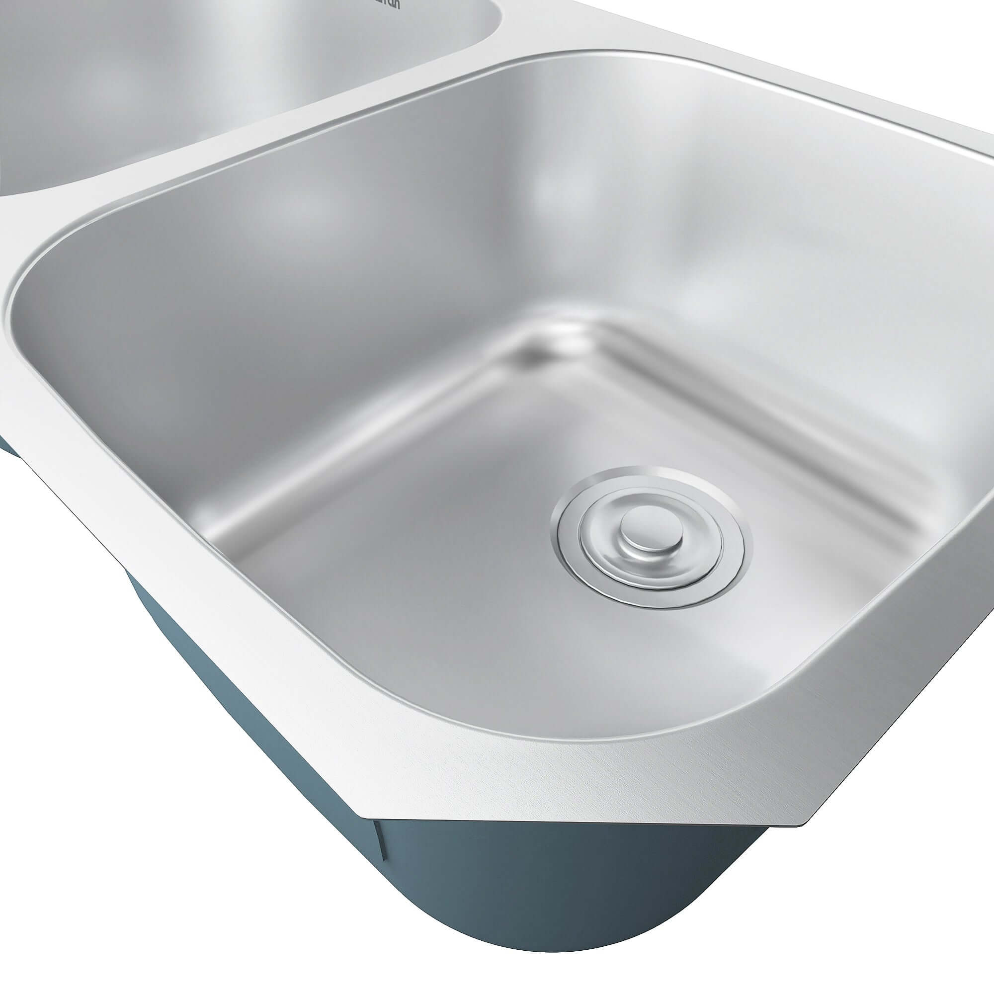 Alternate Image for Karran Profile 32" Undermount Stainless Steel Kitchen Sink with Accessories, 50/50 Double Bowl, 18 Gauge, PRU31-PK1