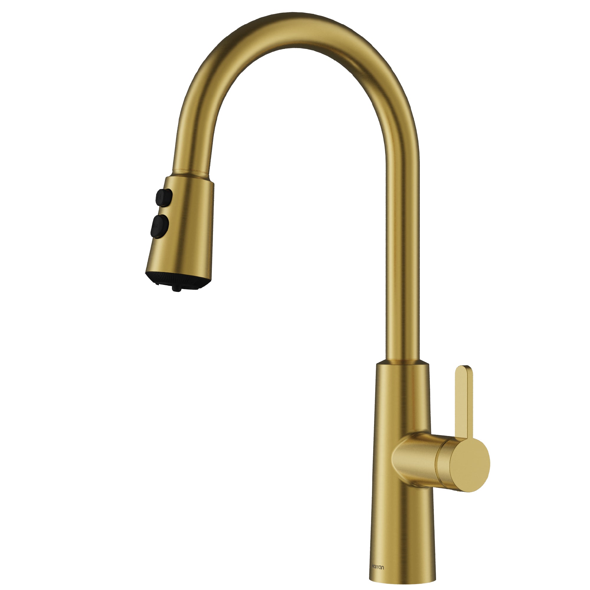 Main Image of Karran Elmsworth 1.8 GPM Single Lever Lead-free Brass ADA Kitchen Faucet, Pull-Down, Spot-Free Brushed Gold, KKF760SFBG