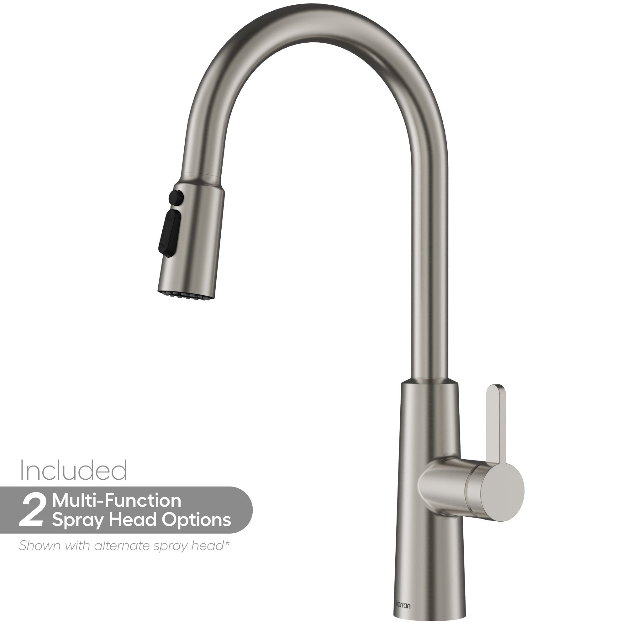 Karran Elmsworth 1.8 GPM Single Lever Lead-free Brass ADA Kitchen Faucet, Pull-Down, Spot Free Stainless Steel, KKF760SFSS