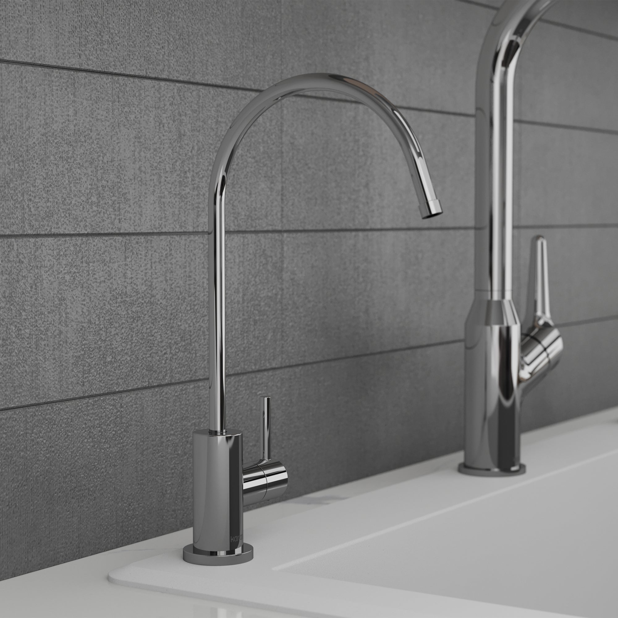 Karran Kestrel 1 GPM Single Lever Lead-free Brass ADA Beverage Faucet, Chrome, KKF800C