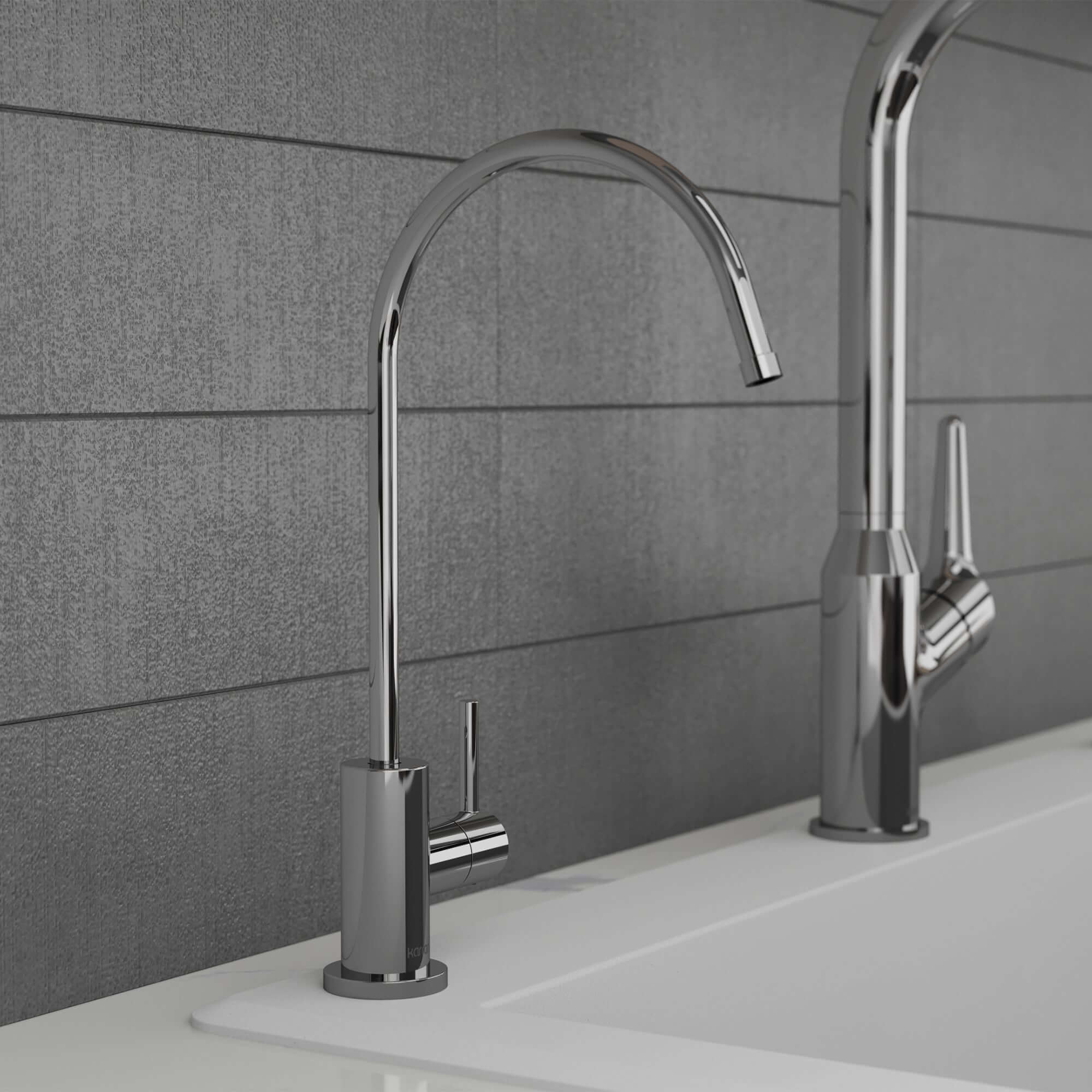 Karran Kestrel 1 GPM Single Lever Lead-free Brass ADA Beverage Faucet, Chrome, KKF800C