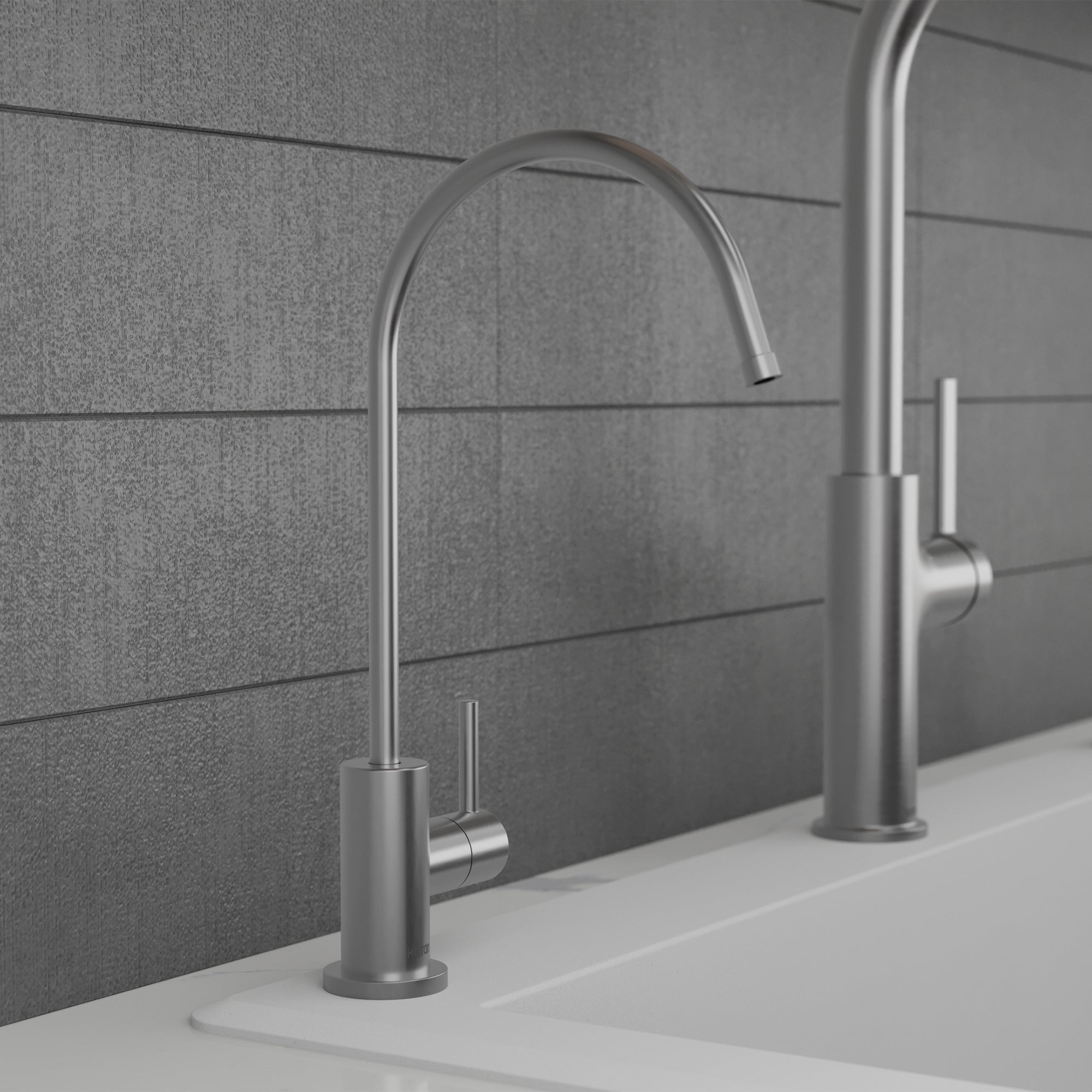 Karran Kestrel 1 GPM Single Lever Lead-free Brass ADA Beverage Faucet, Spot Free Stainless Steel, KKF800SFSS