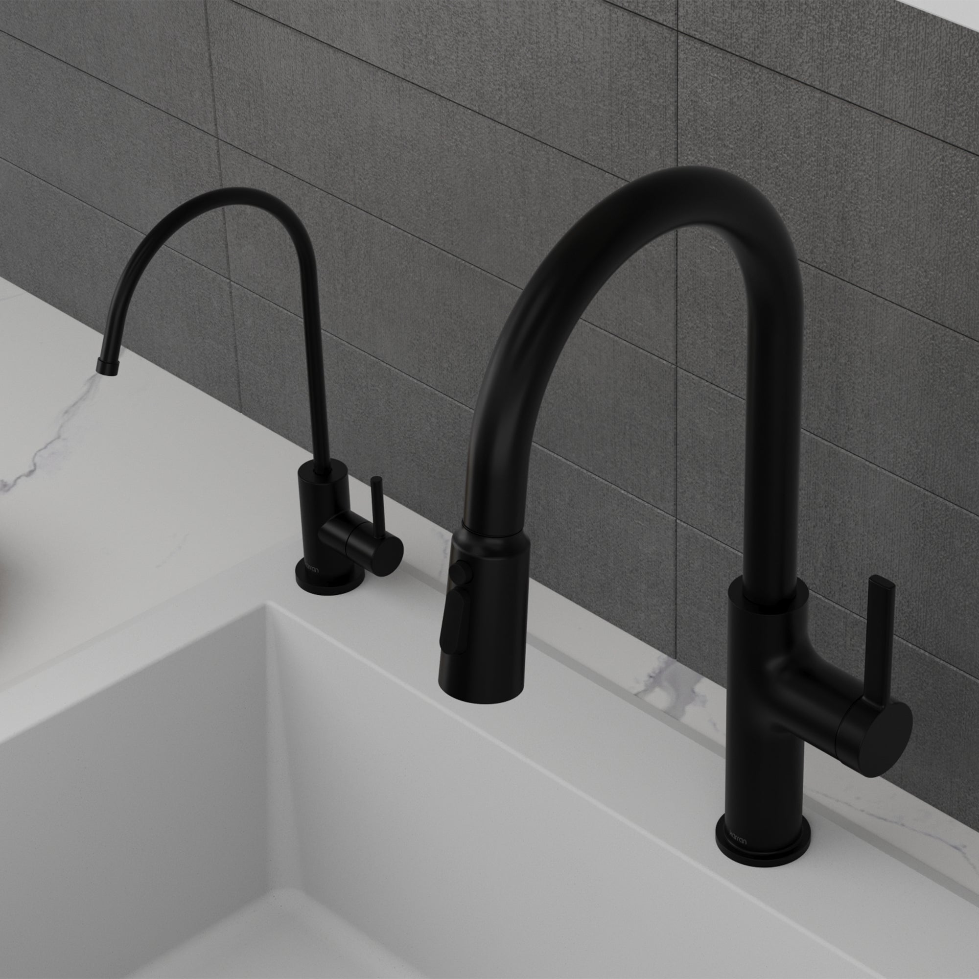 Karran Kestrel 1 GPM Single Lever Lead-free Brass ADA Beverage Faucet, Matte Black, KKF800MB
