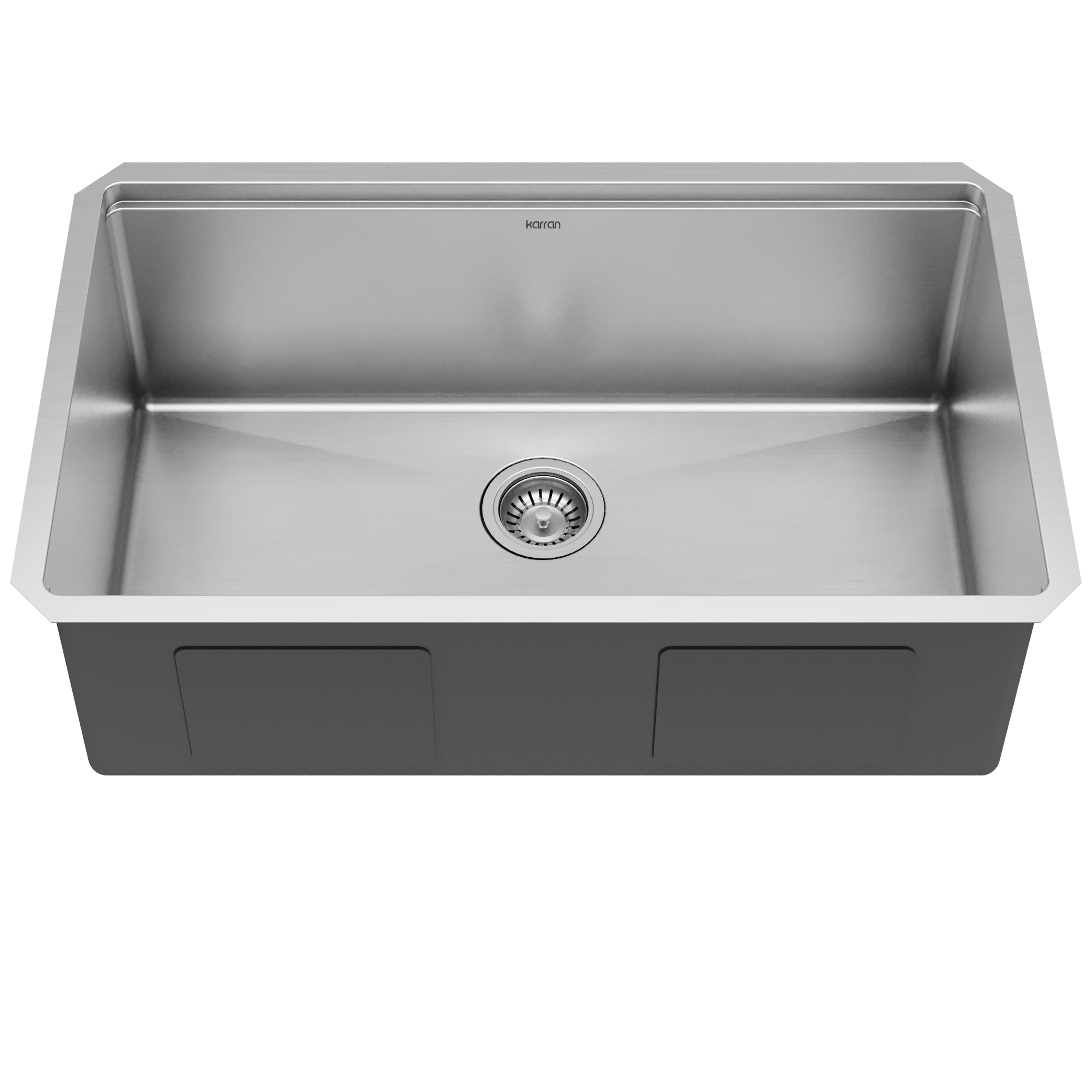 Karran Elite Workstation 32" Undermount Stainless Steel Kitchen Sink with Faucet and Accessories, Satin Brushed, 16 Gauge, WS-37-PK4