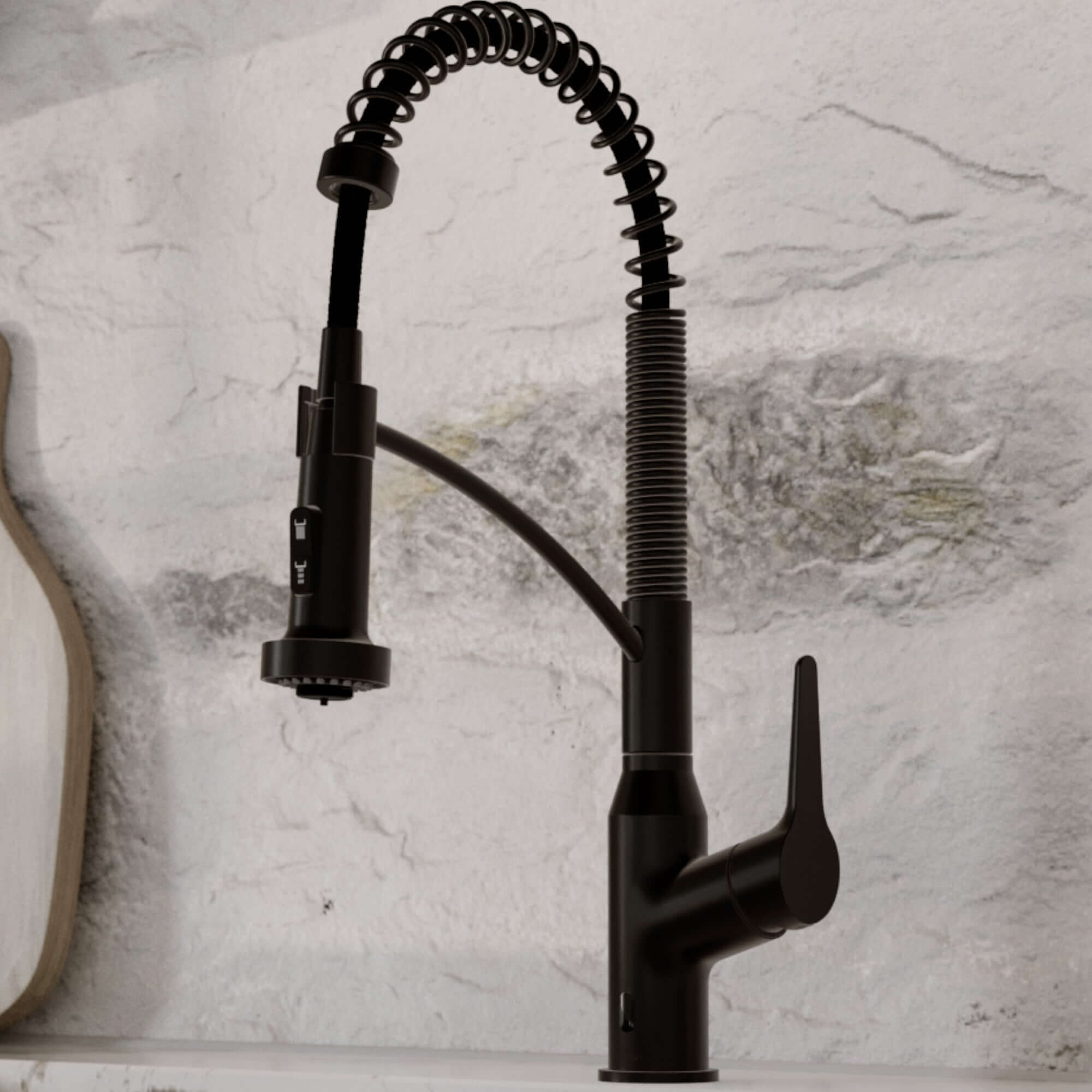 Alternative View of Karran Alston 1.8 GPM Single Lever Handle Lead-free Brass ADA Touchless Kitchen Faucet, Pull-Down, Matte Black, KKF215MB