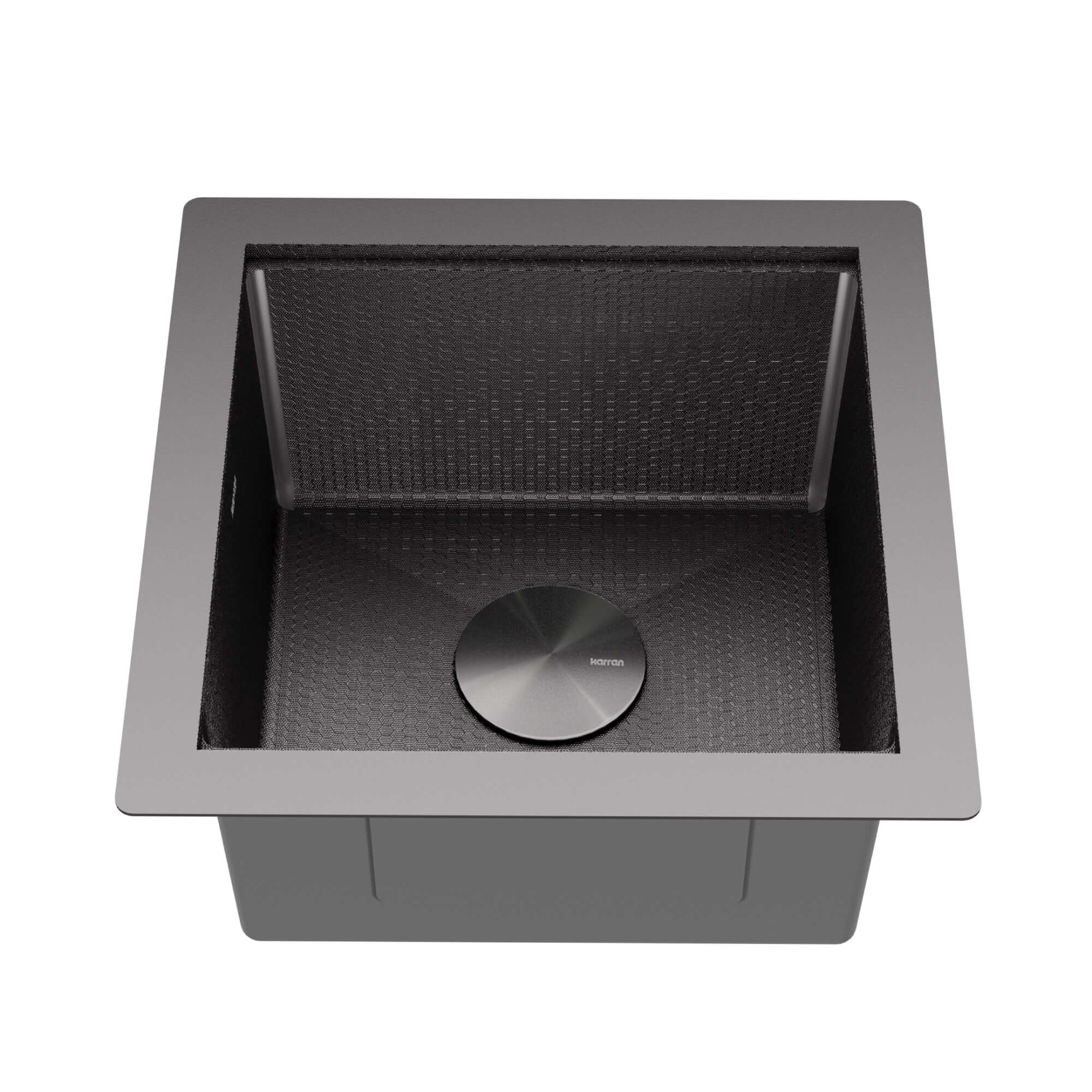 Alternate Image for Karran Matrix 17" Undermount Stainless Steel Workstation Kitchen Sink with Accessories, Gunmetal Grey, 16 Gauge, HSU1717SBGG