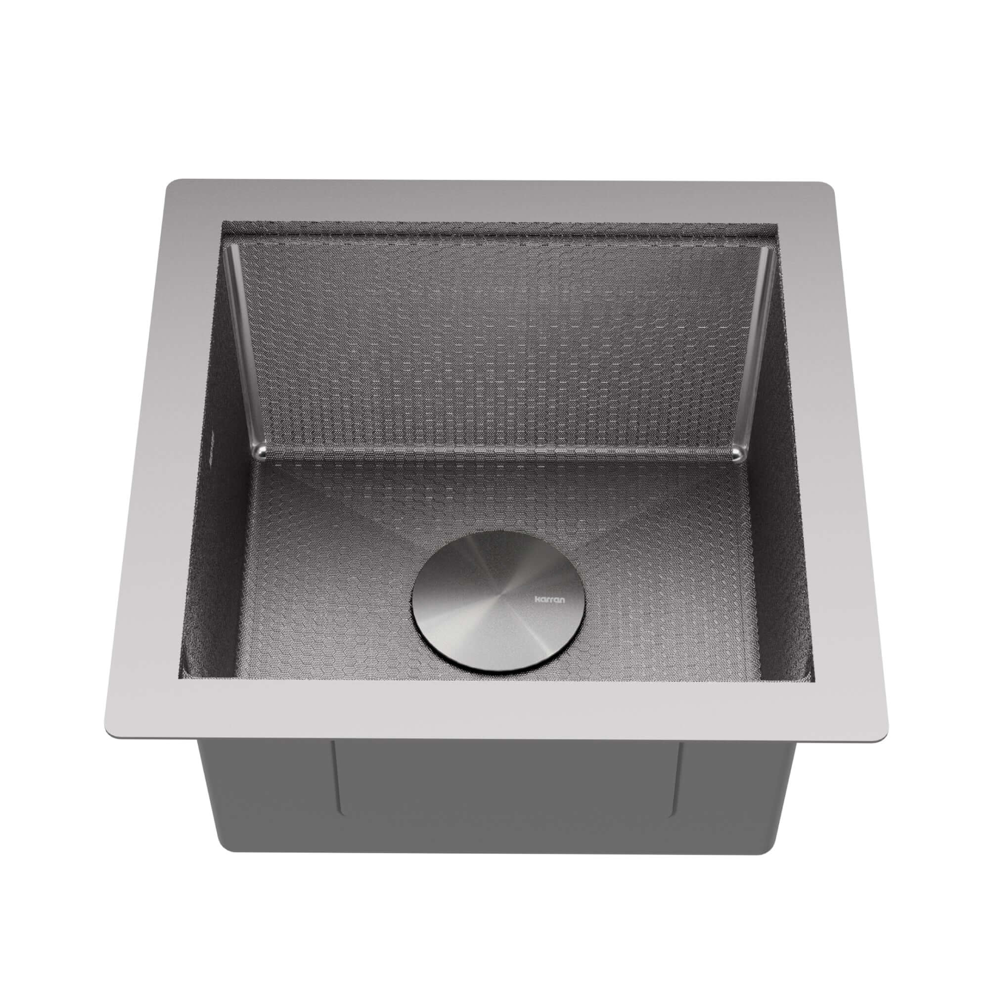 Alternate Image for Karran Matrix 17" Undermount Stainless Steel Workstation Kitchen Sink with Accessories, 16 Gauge, HSU1717SBSS