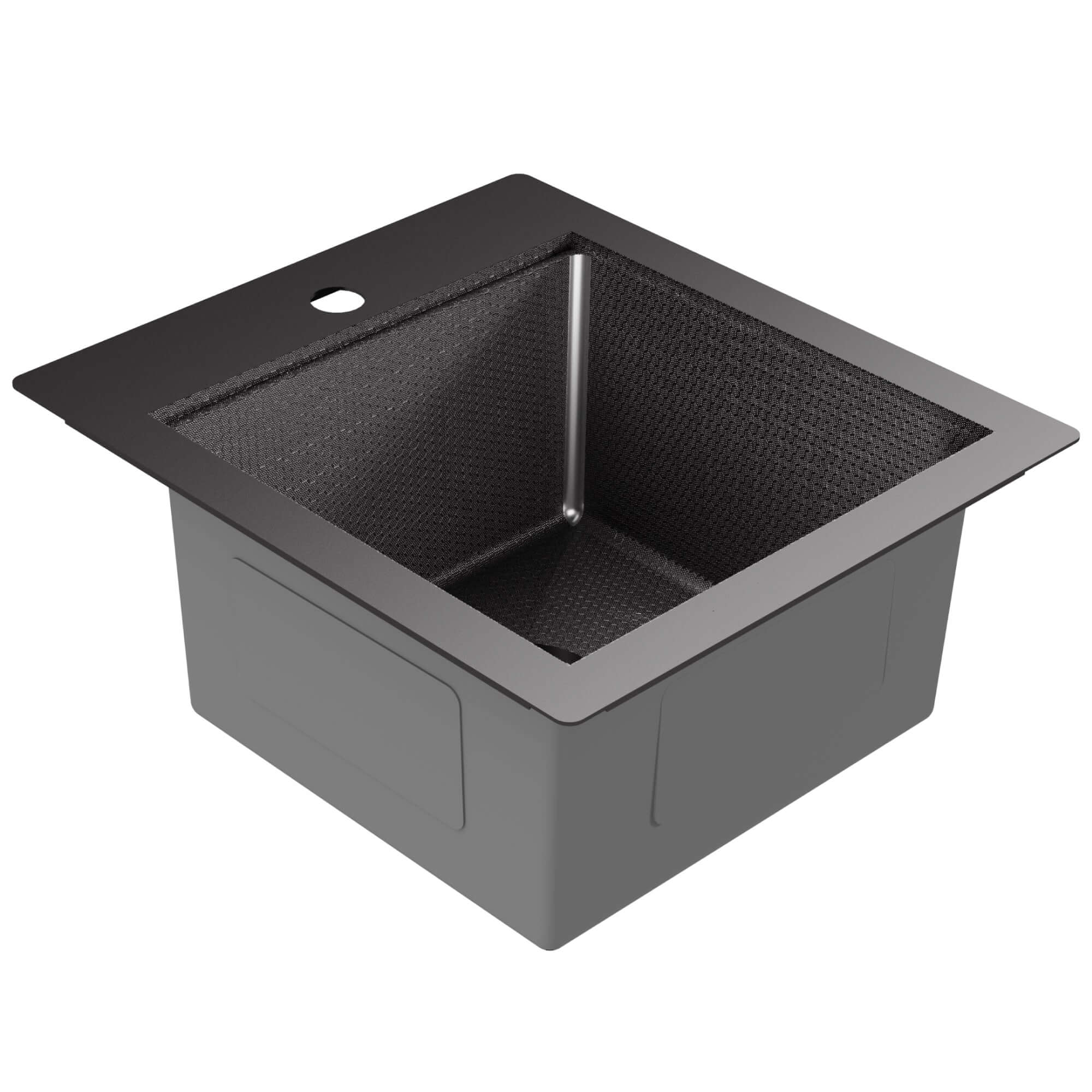 Alternate Image for Karran Matrix 17" Drop In/Topmount Stainless Steel Workstation Kitchen Sink with Accessories, Gunmetal Grey, 16 Gauge, HST1719SBGG