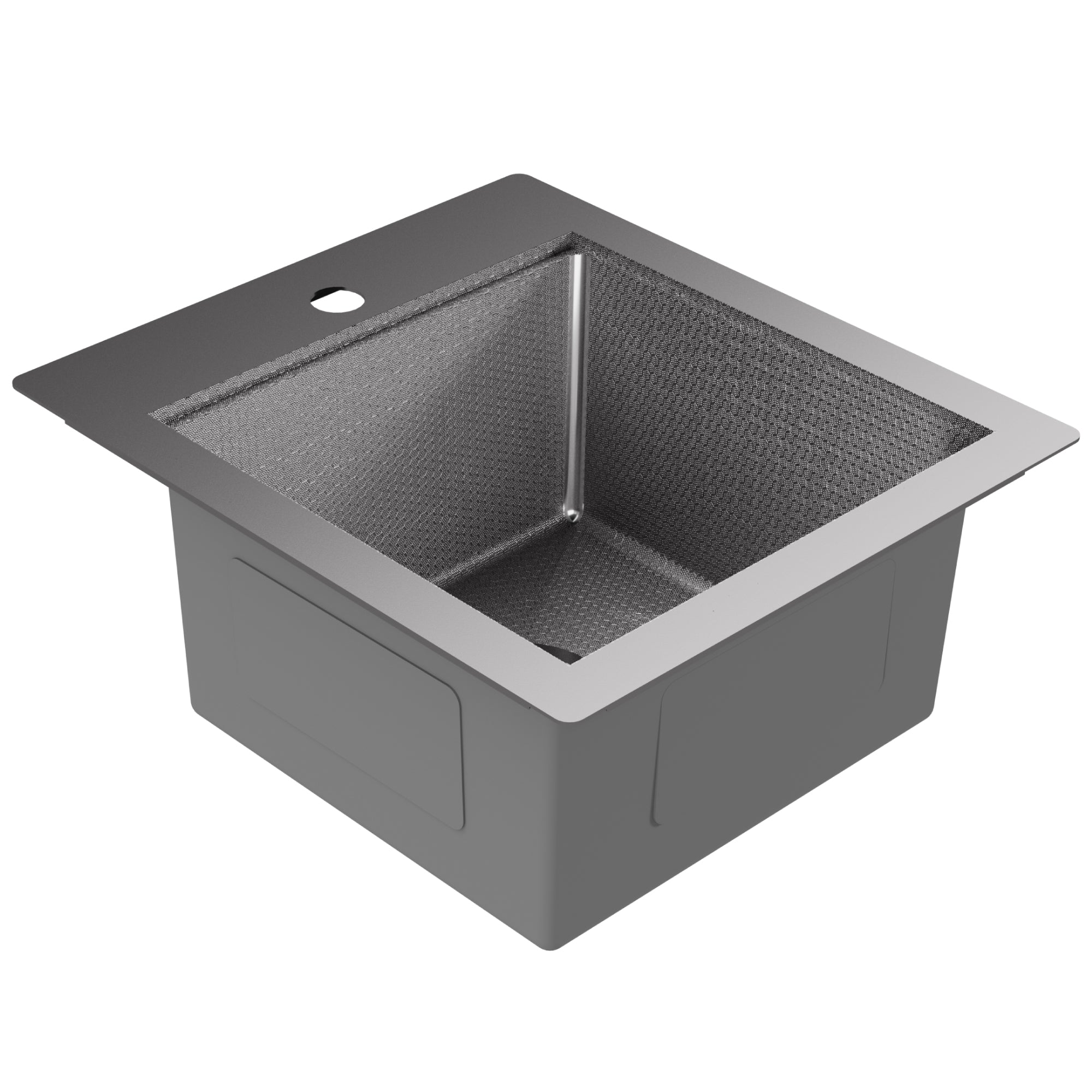 Alternate Image for Karran Matrix 17" Drop In/Topmount Stainless Steel Workstation Kitchen Sink with Accessories, 16 Gauge, HST1719SBSS