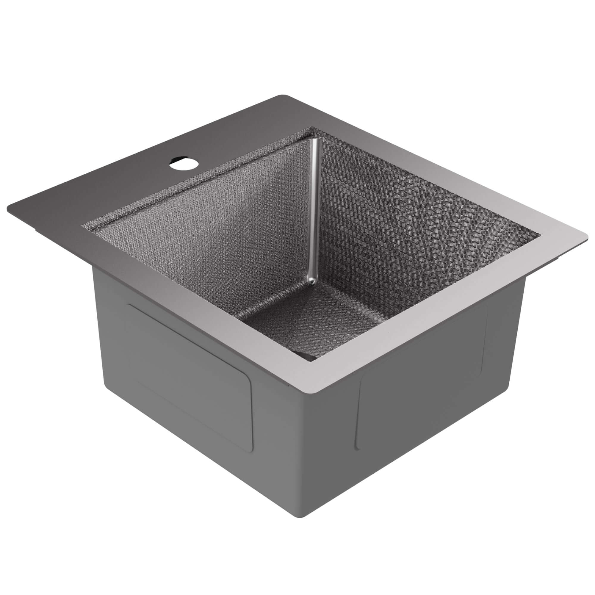 Alternate Image for Karran Matrix 17" Drop In/Topmount Stainless Steel Workstation Kitchen Sink with Accessories, 16 Gauge, HST1719SBSS
