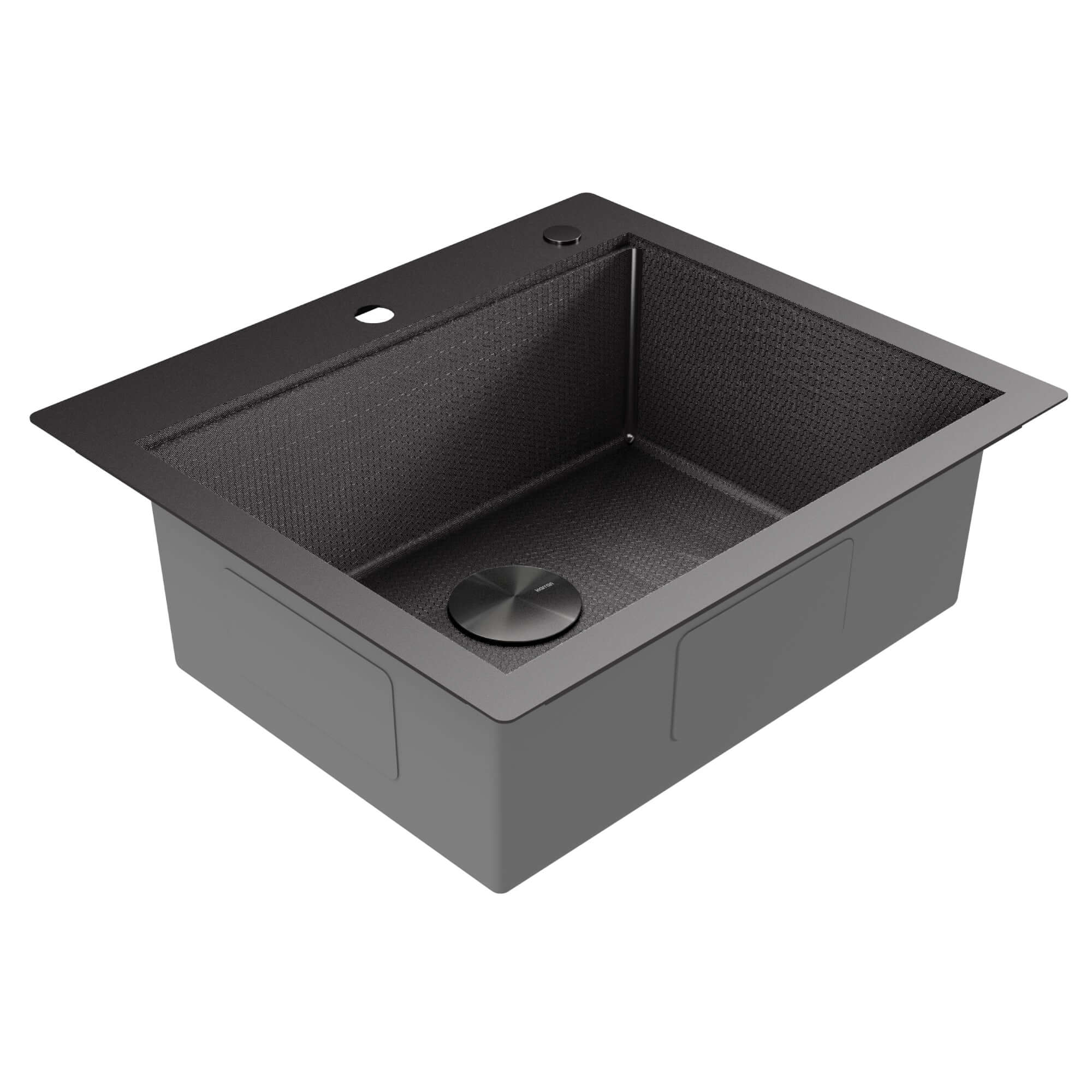 Alternate Image for Karran Matrix 25" Drop In/Topmount Stainless Steel Workstation Kitchen Sink with Accessories, Gunmetal Grey, 16 Gauge, HST2522SBGG