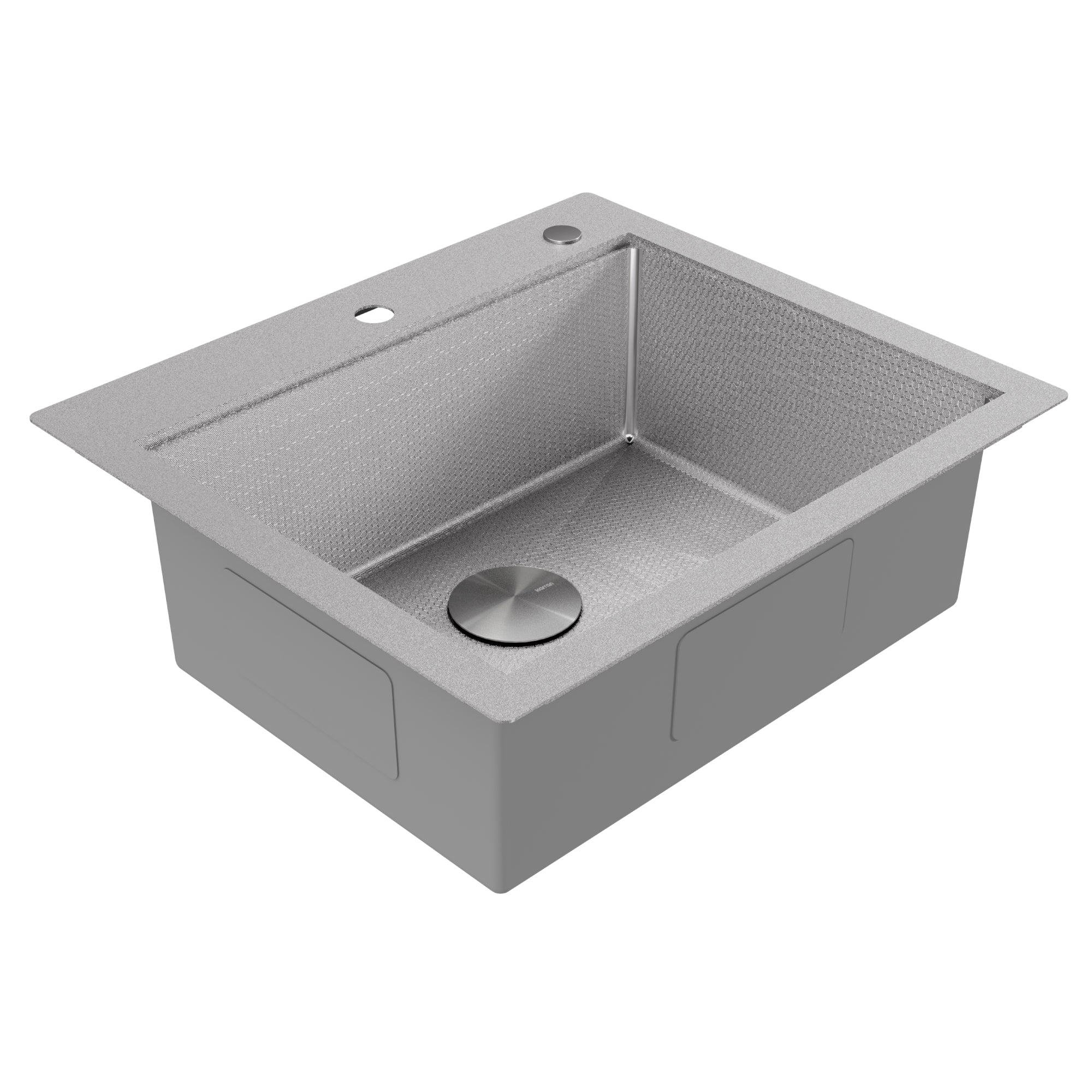 Alternate Image for Karran Matrix 25" Drop In/Topmount Stainless Steel Workstation Kitchen Sink with Accessories, 16 Gauge, HST2522SBSS
