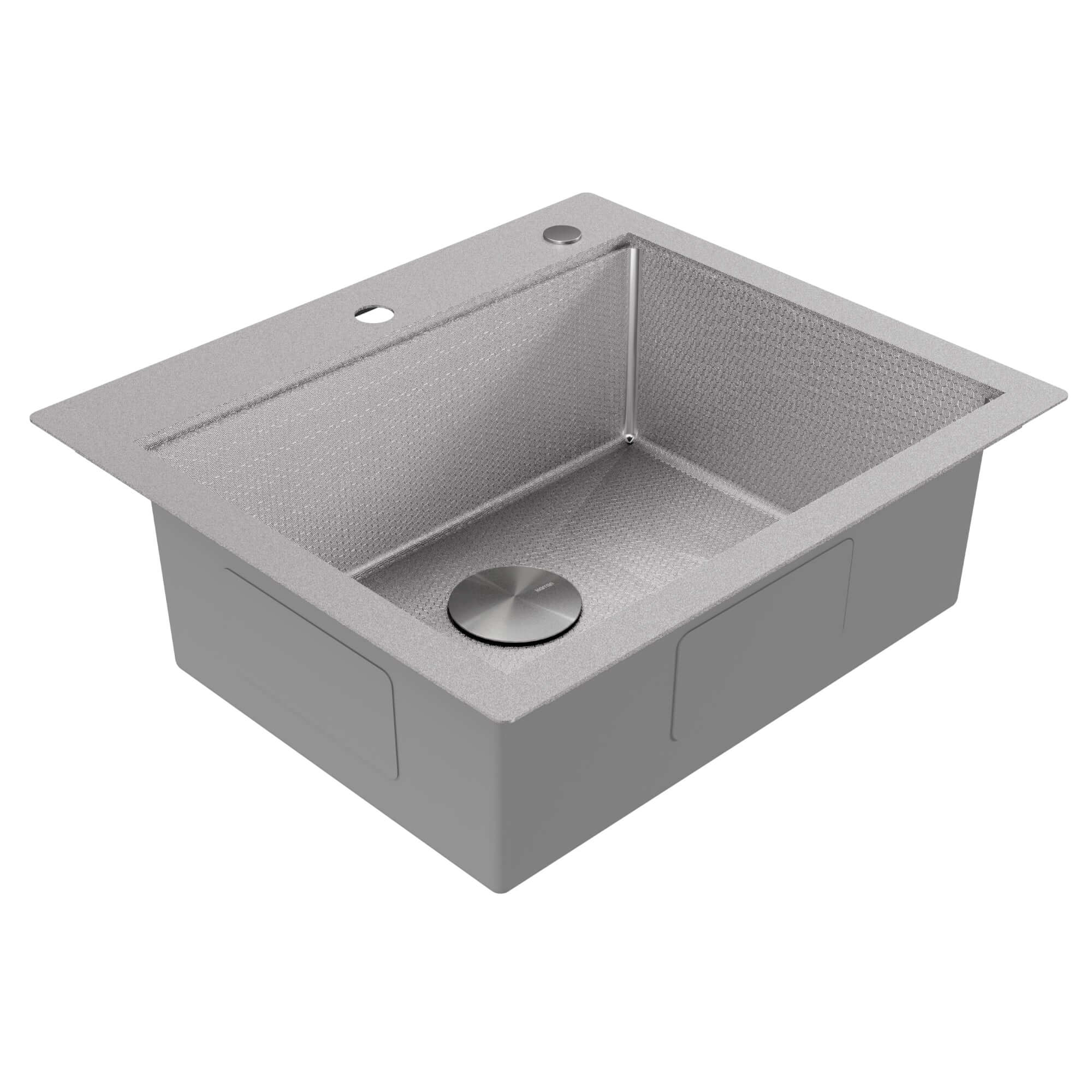 Alternate Image for Karran Matrix 25" Drop In/Topmount Stainless Steel Workstation Kitchen Sink with Accessories, 16 Gauge, HST2522SBSS