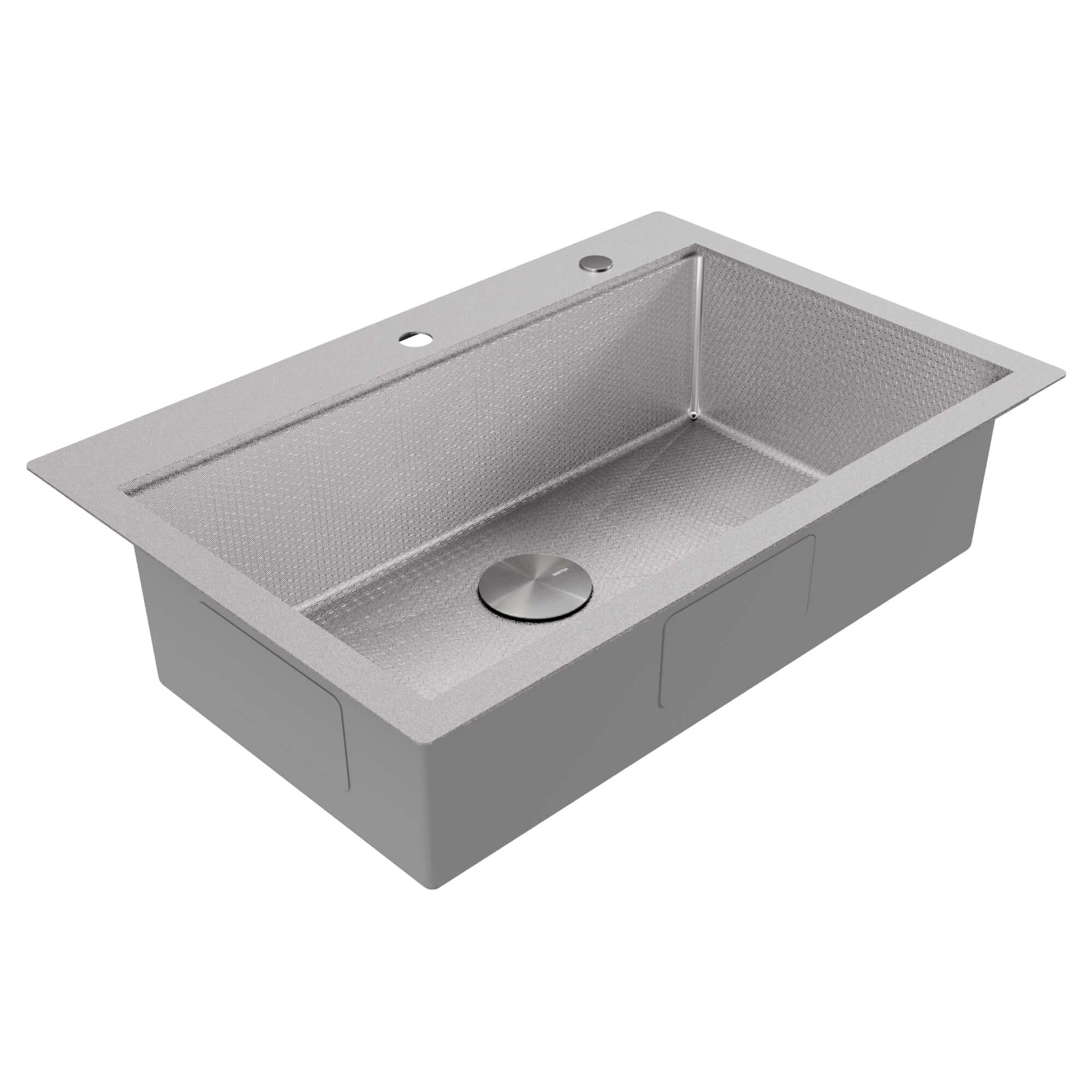 Alternate Image for Karran Matrix 33" Drop In/Topmount Stainless Steel Workstation Kitchen Sink with Accessories, 16 Gauge, HST3322SBSS