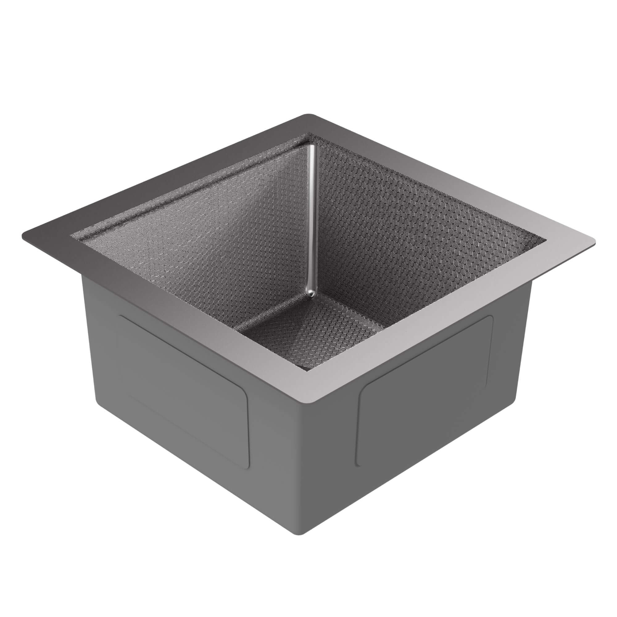 Alternate Image for Karran Matrix 17" Undermount Stainless Steel Workstation Kitchen Sink with Accessories, 16 Gauge, HSU1717SBSS