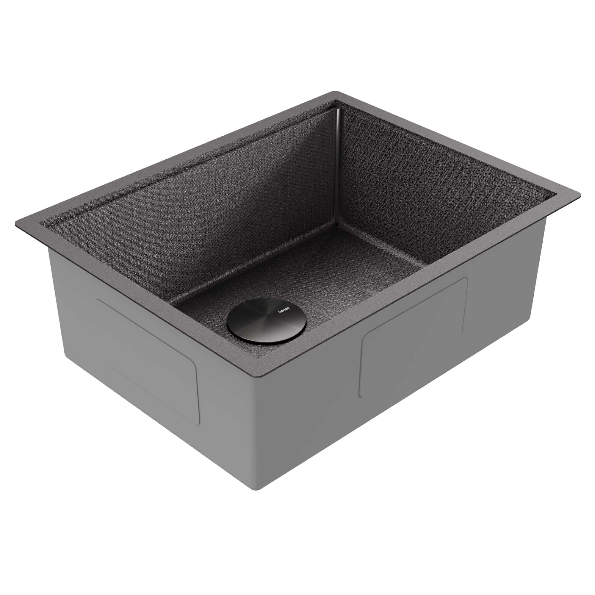 Alternate Image for Karran Matrix 24" Undermount Stainless Steel Workstation Kitchen Sink with Accessories, Gunmetal Grey, 16 Gauge, HSU2419SBGG