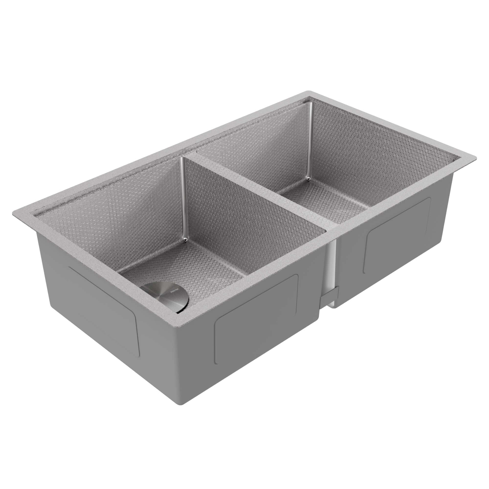 Alternate Image for Karran Matrix 32" Undermount Stainless Steel Workstation Kitchen Sink with Accessories, 50/50 Double Bowl, 16 Gauge, HSU3219DBSS