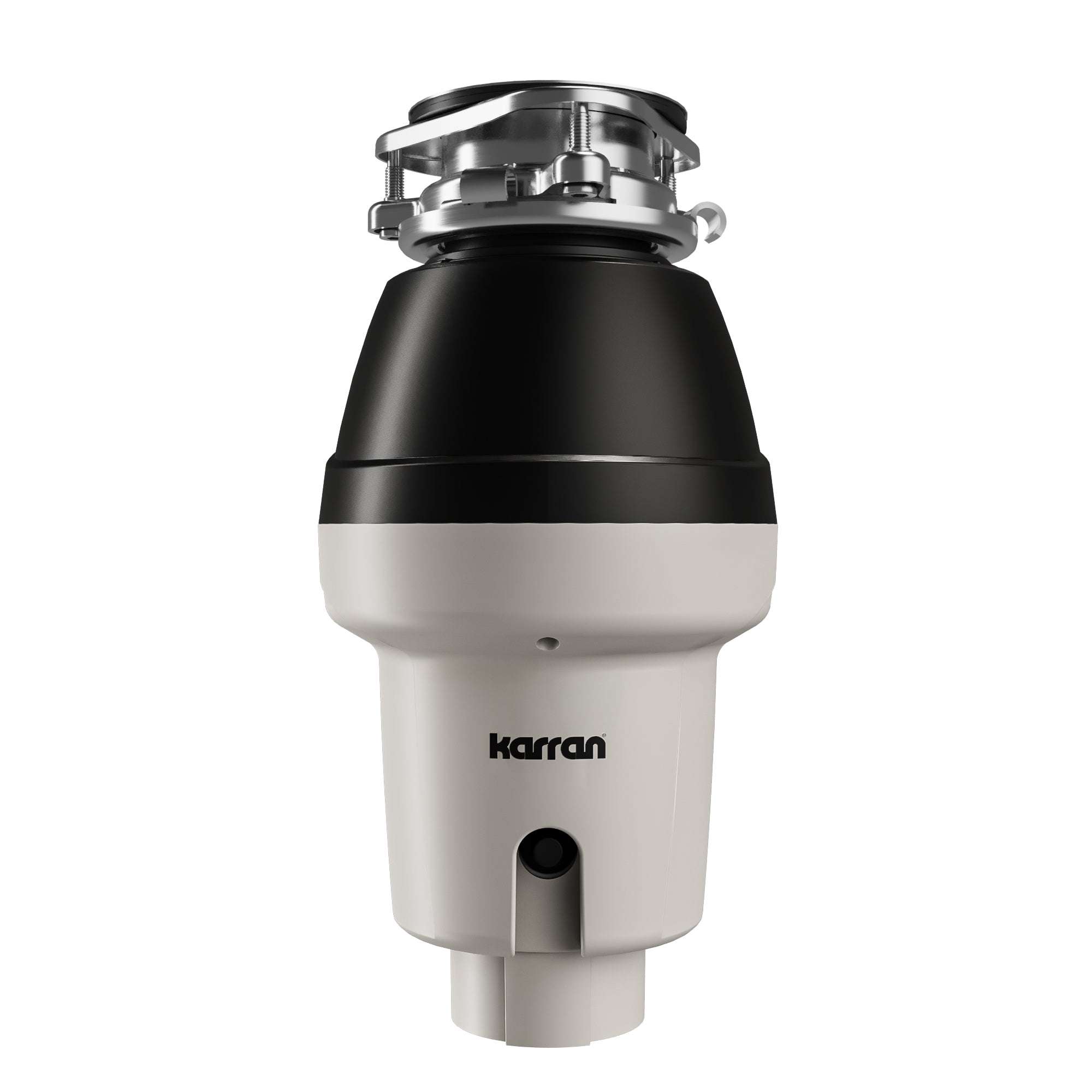 Alternate Image for Karran 1/2 HP Continuous Feed Garbage Disposal for Kitchen Sinks with Power Cord and Accessories Included, Stainless Steel, Black and Grey, KGD250