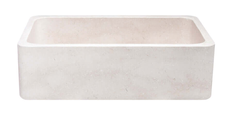 Alternate Image for 33" Stone Farmhouse Kitchen Sink, Smooth Reversible Apron Front, Beige Marble, KF332010SB-NLP-BM
